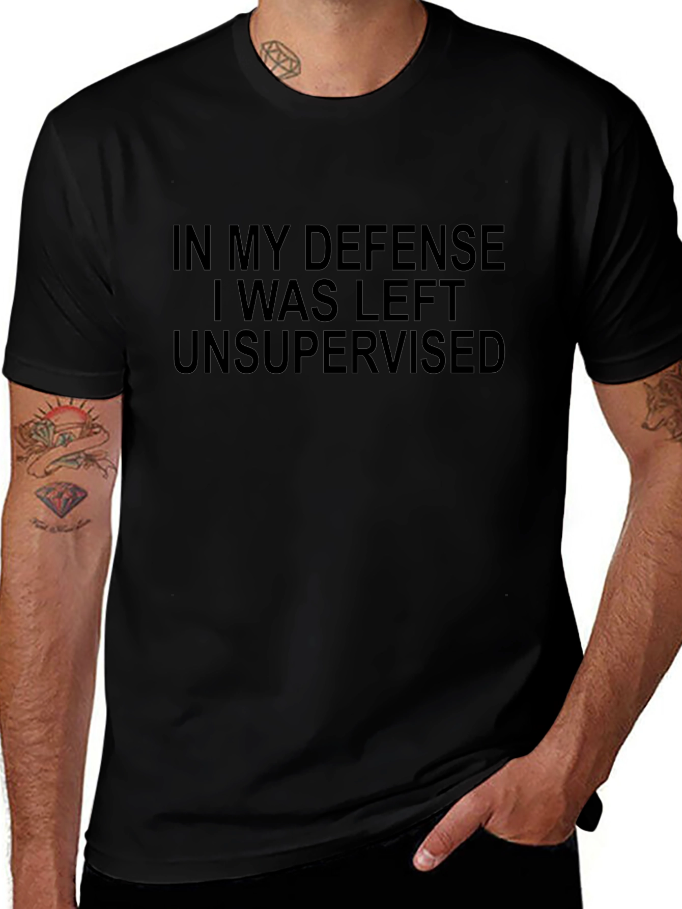 In My Defense Funny Graphic T-Shirt