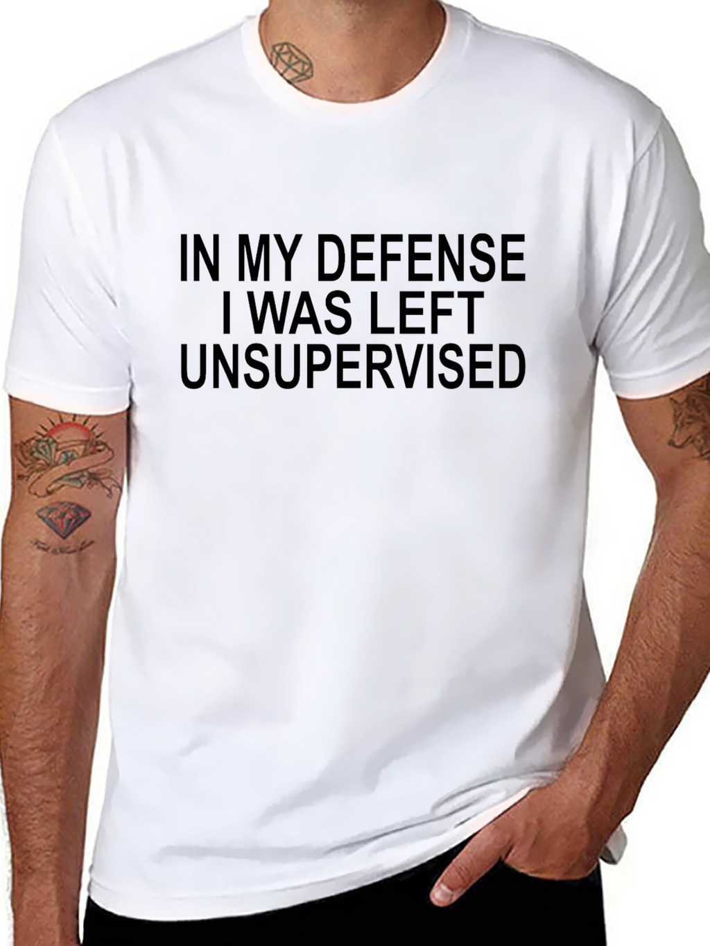 In My Defense Funny Graphic T-Shirt