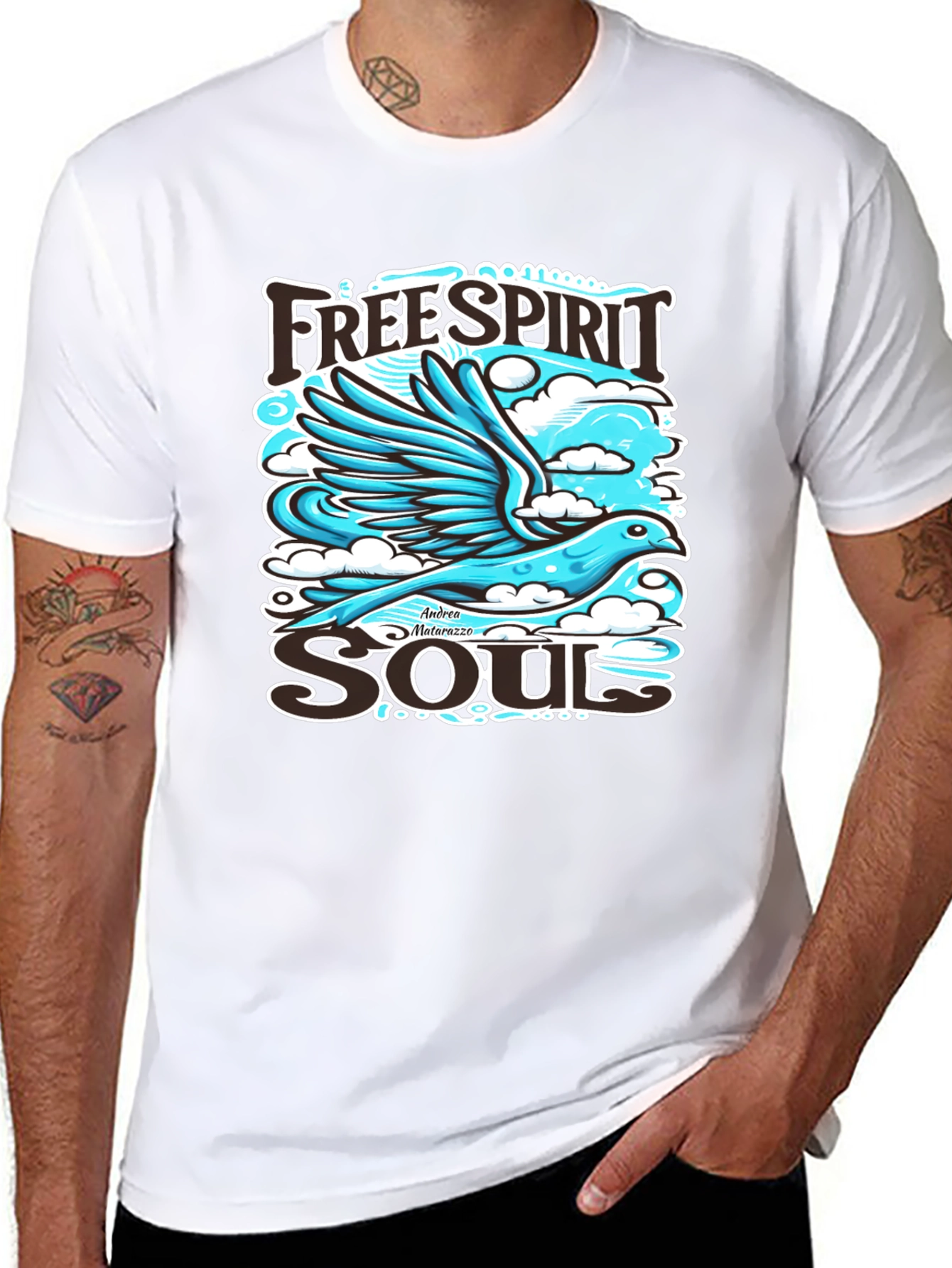 Free Spirit Soul Graphic Black T-Shirt