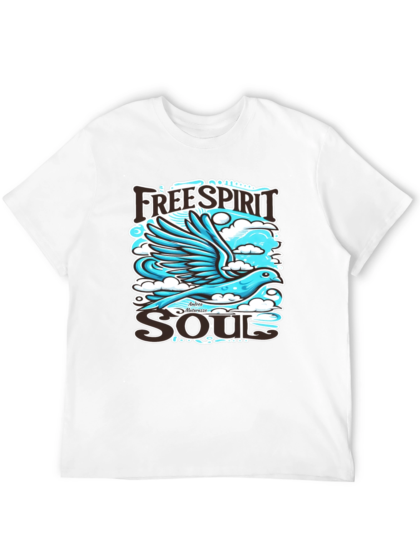 Free Spirit Soul Graphic Black T-Shirt