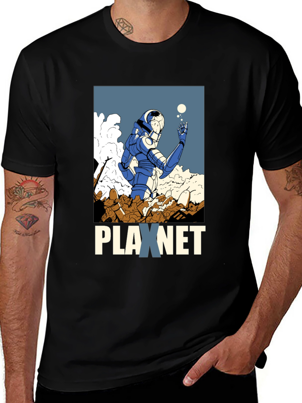 Plaxnet Graphic Tee - Sci-Fi Inspired Design
