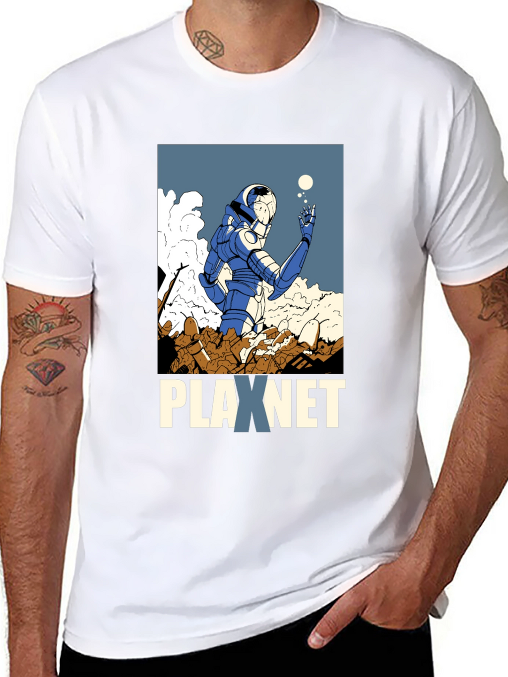 Plaxnet Graphic Tee - Sci-Fi Inspired Design