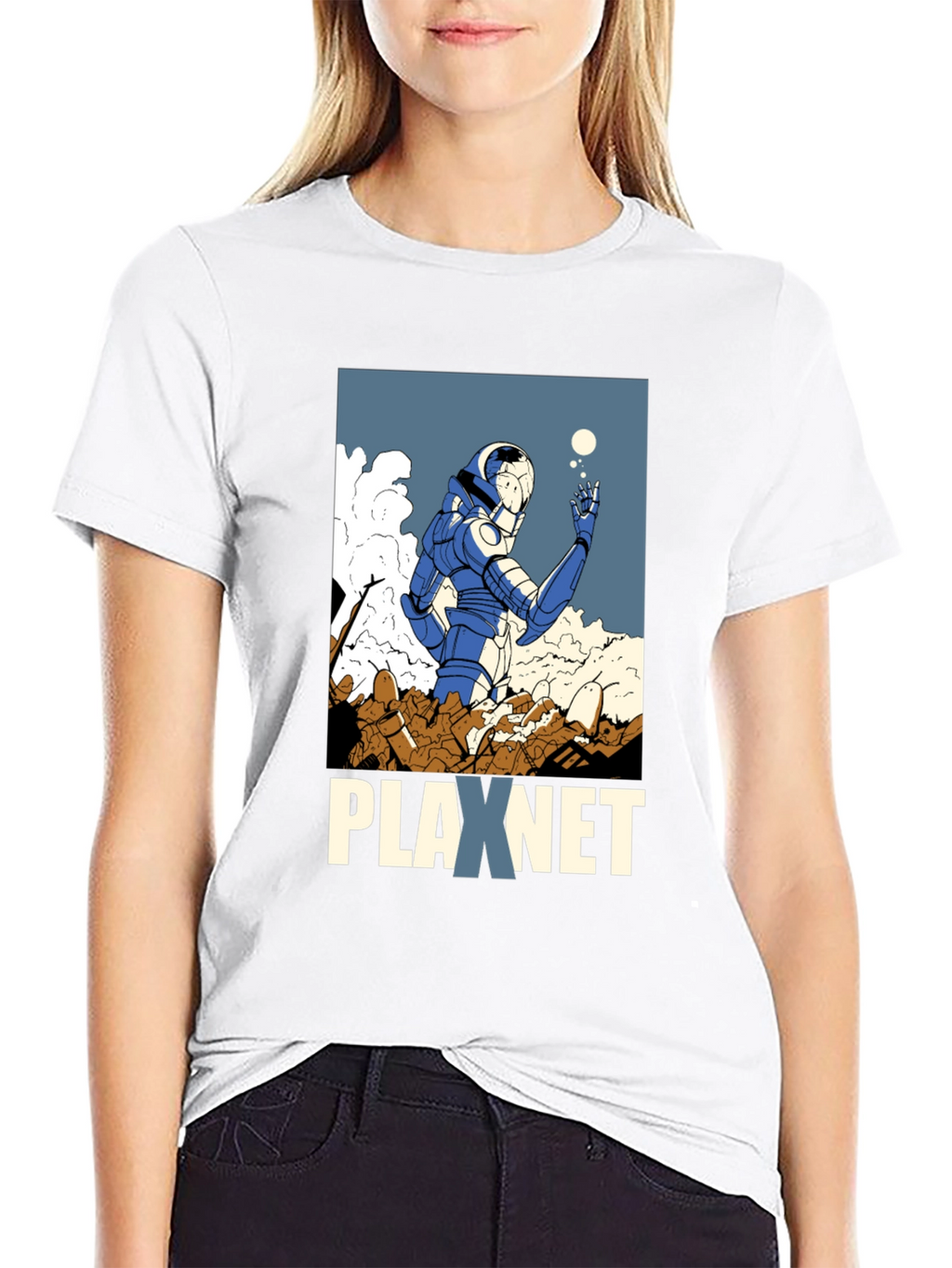 Plaxnet Graphic Tee - Sci-Fi Inspired Design