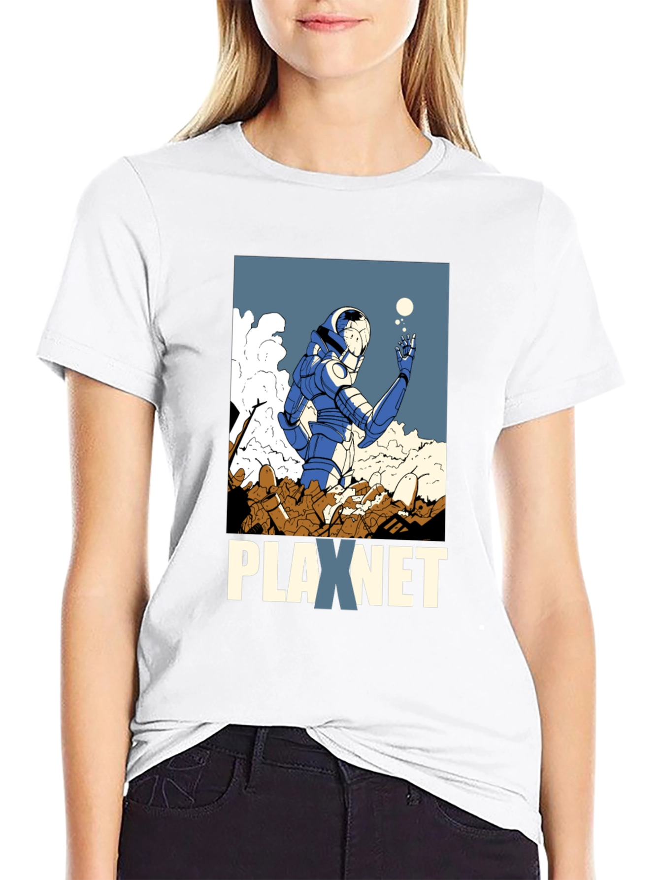 Plaxnet Graphic Tee - Sci-Fi Inspired Design