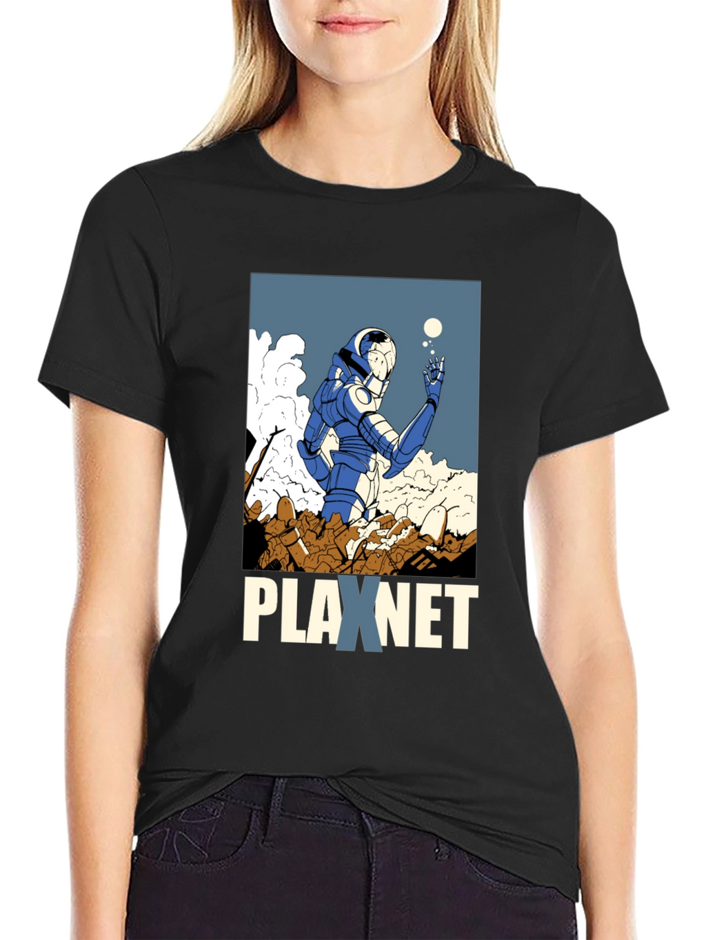 Plaxnet Graphic Tee - Sci-Fi Inspired Design