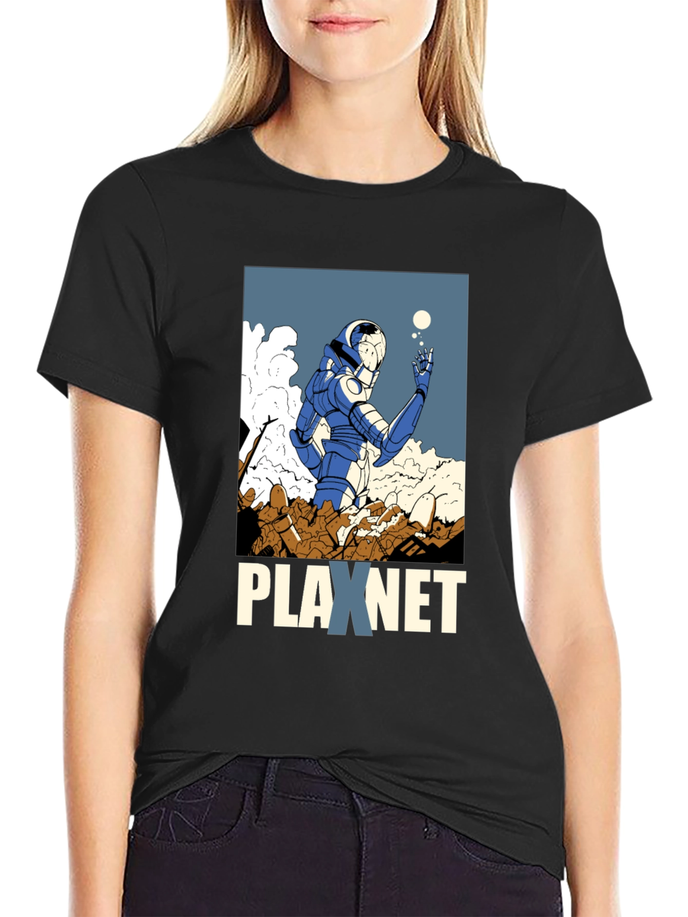 Plaxnet Graphic Tee - Sci-Fi Inspired Design