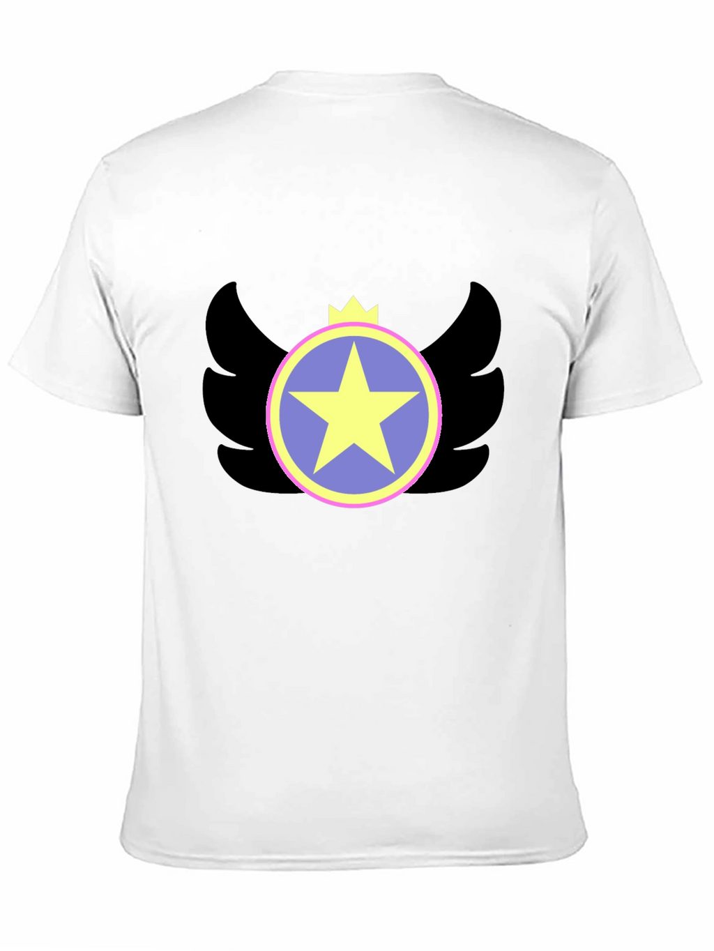 Winged Star Crown Graphic Tee - Black