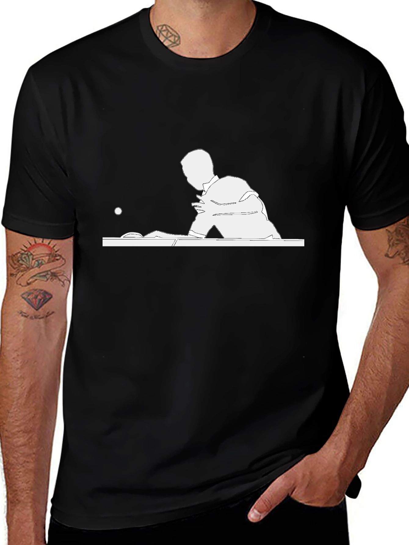 Pool Player T-Shirt - Black