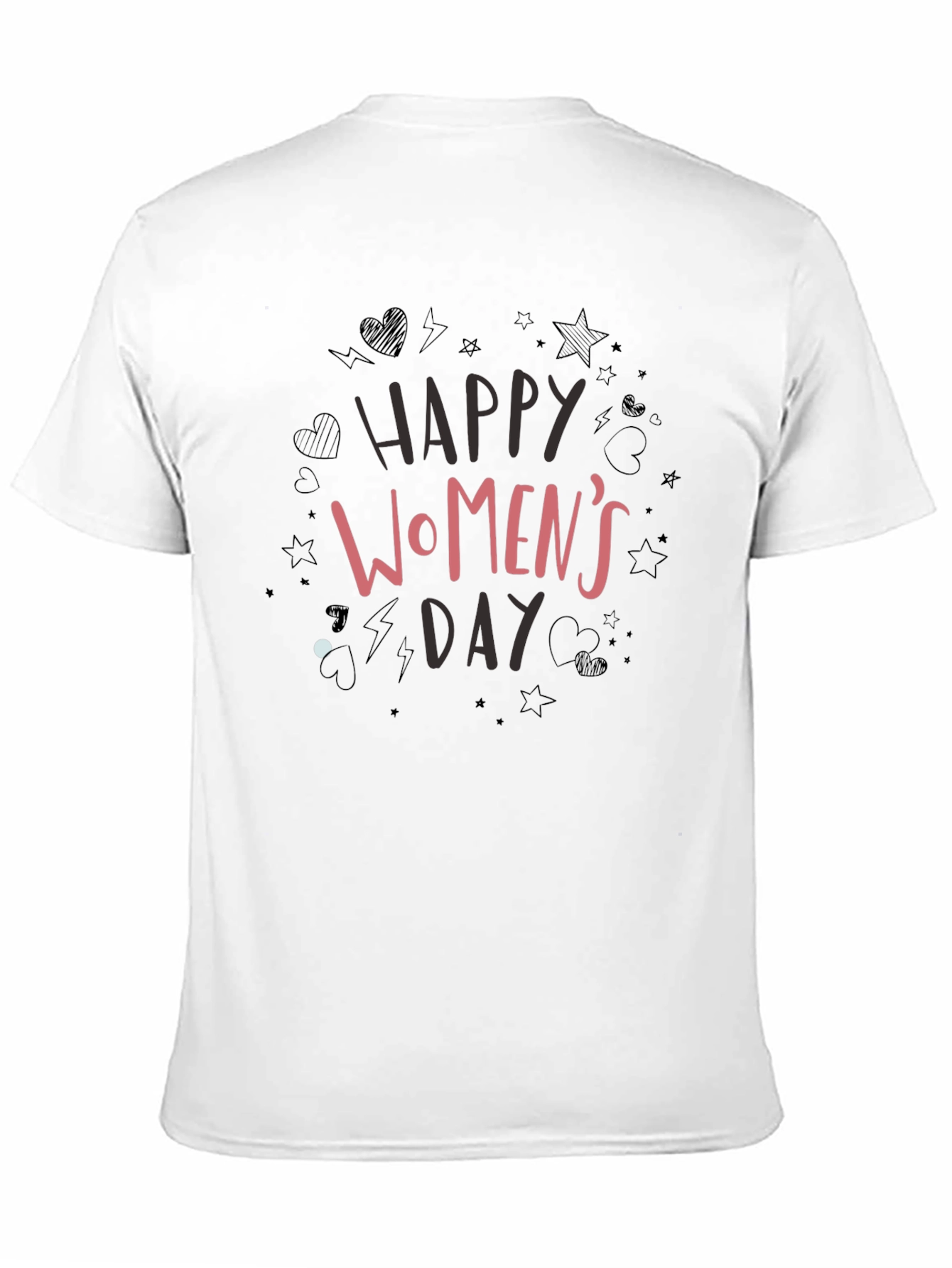 Happy Womens Day Black Graphic Tee