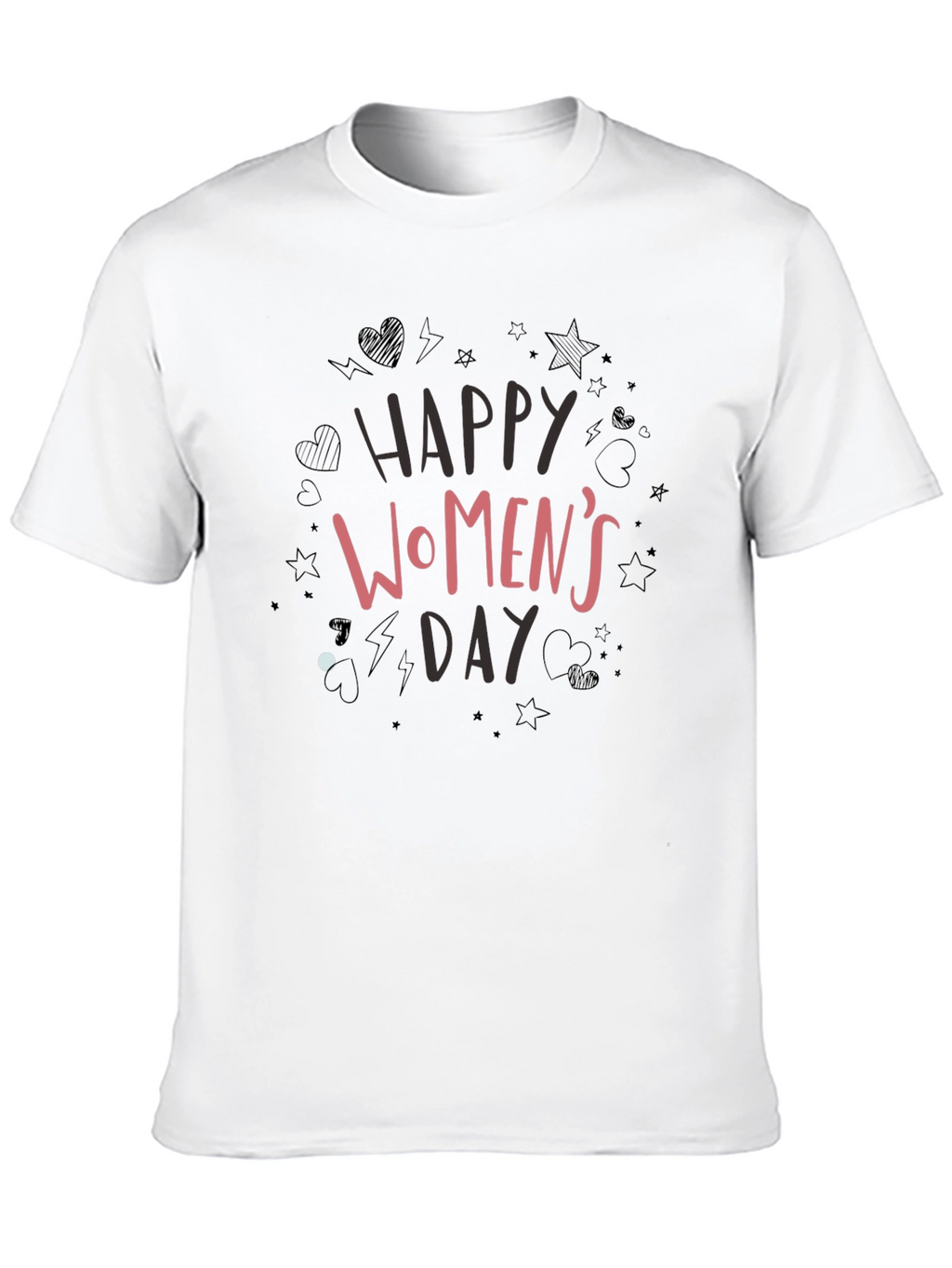 Happy Womens Day Black Graphic Tee