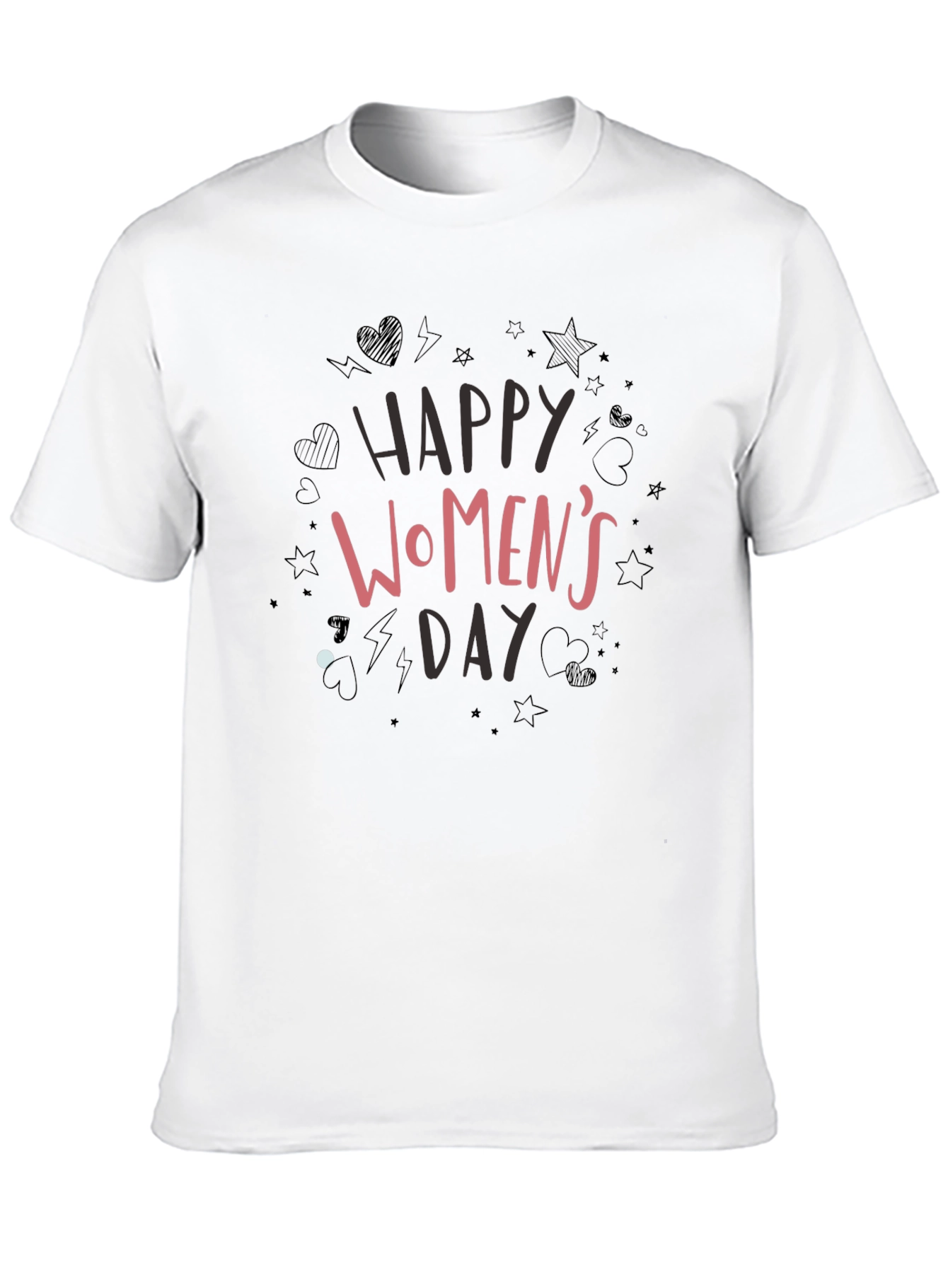 Happy Womens Day Black Graphic Tee