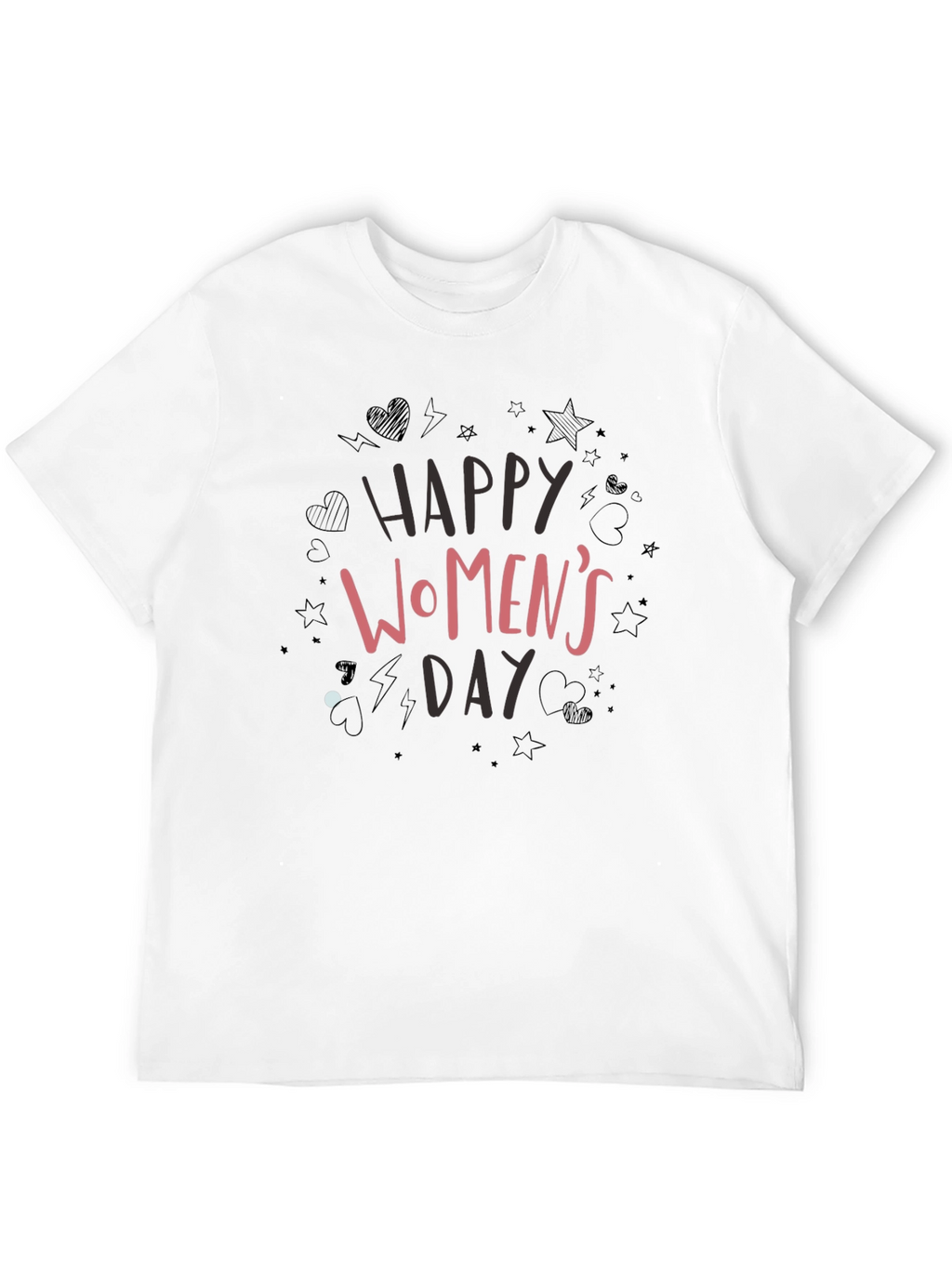 Happy Womens Day Black Graphic Tee