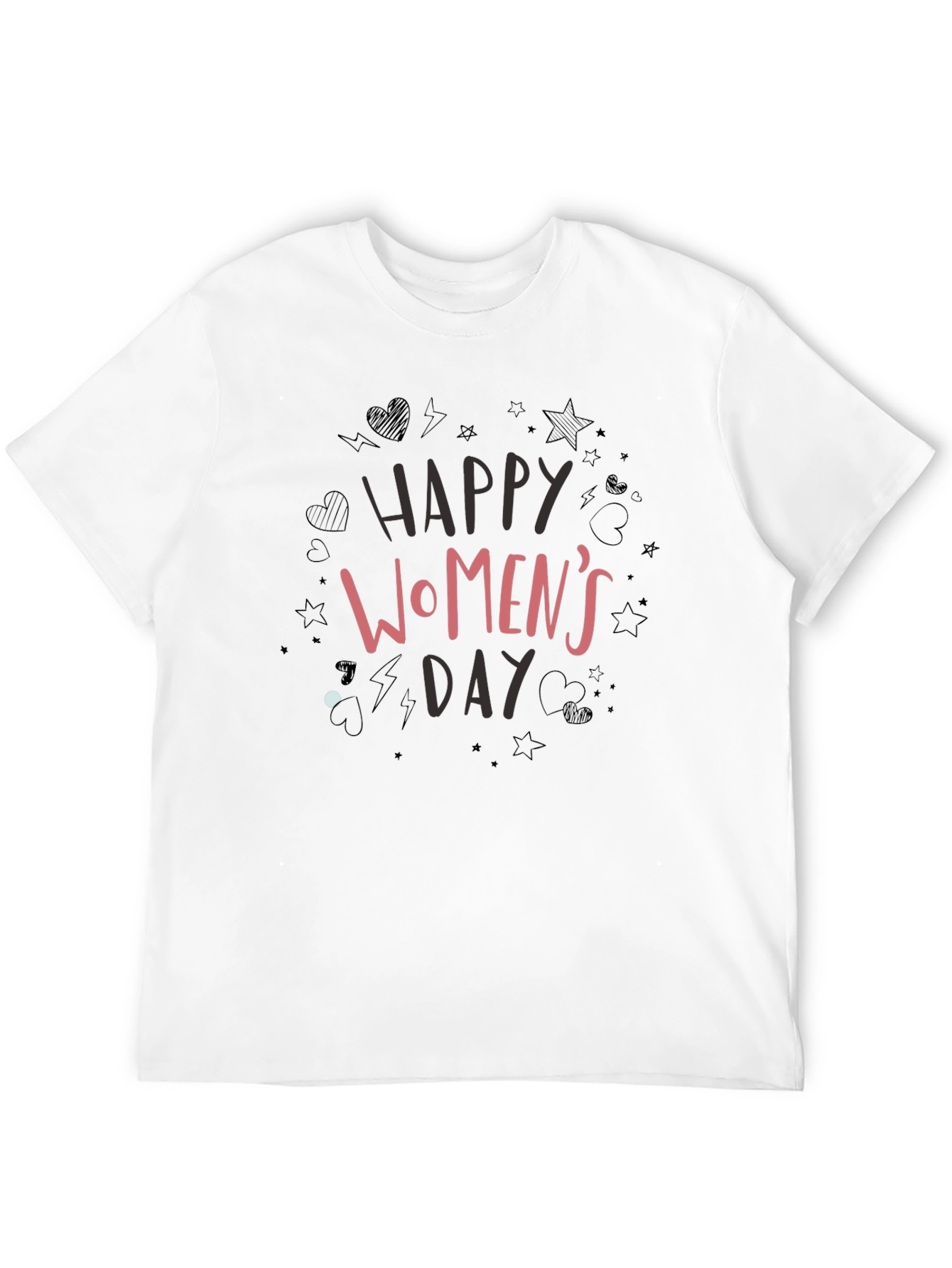Happy Womens Day Black Graphic Tee