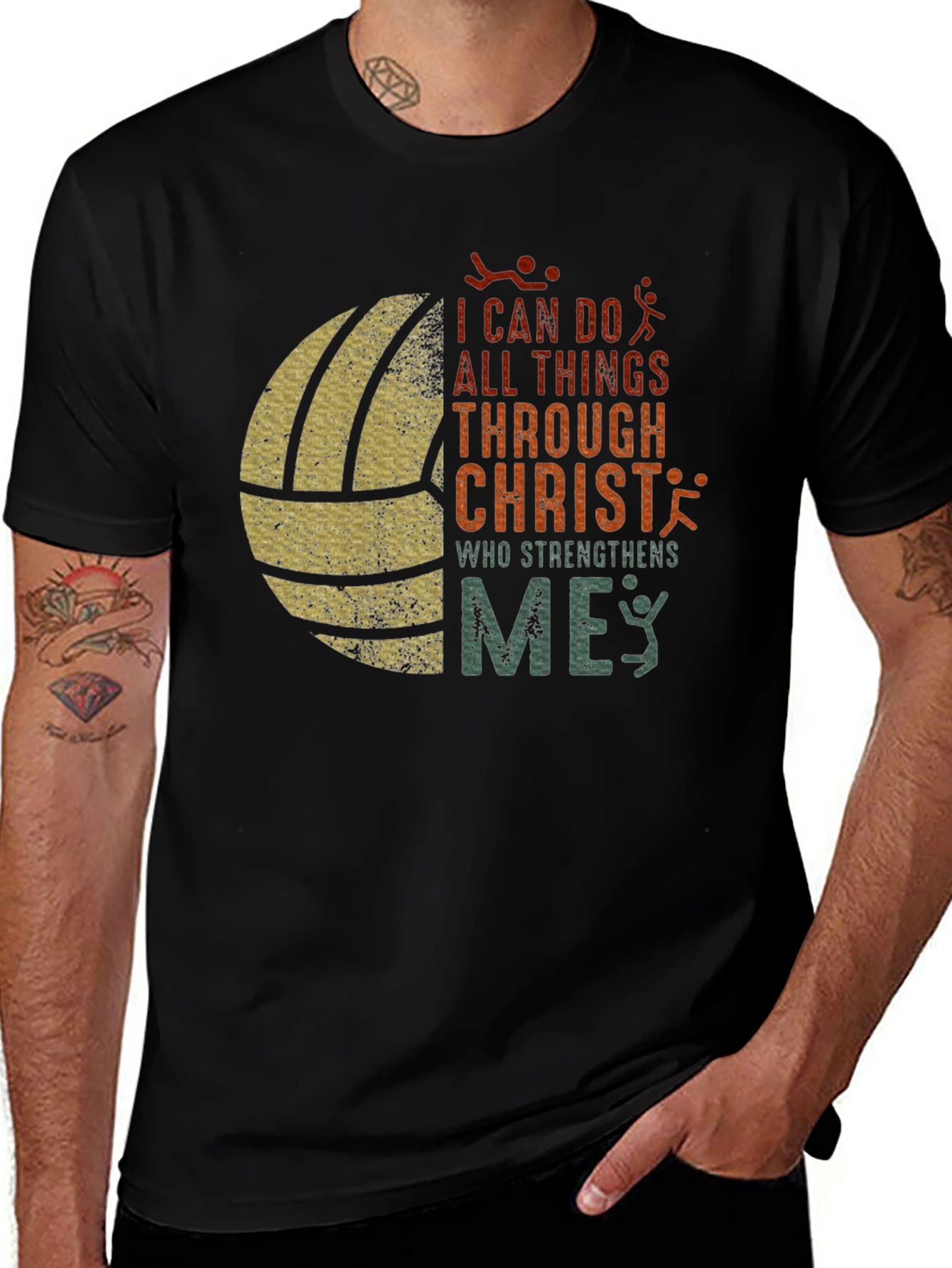 Volleyball Christian T-Shirt: I Can Do All Things