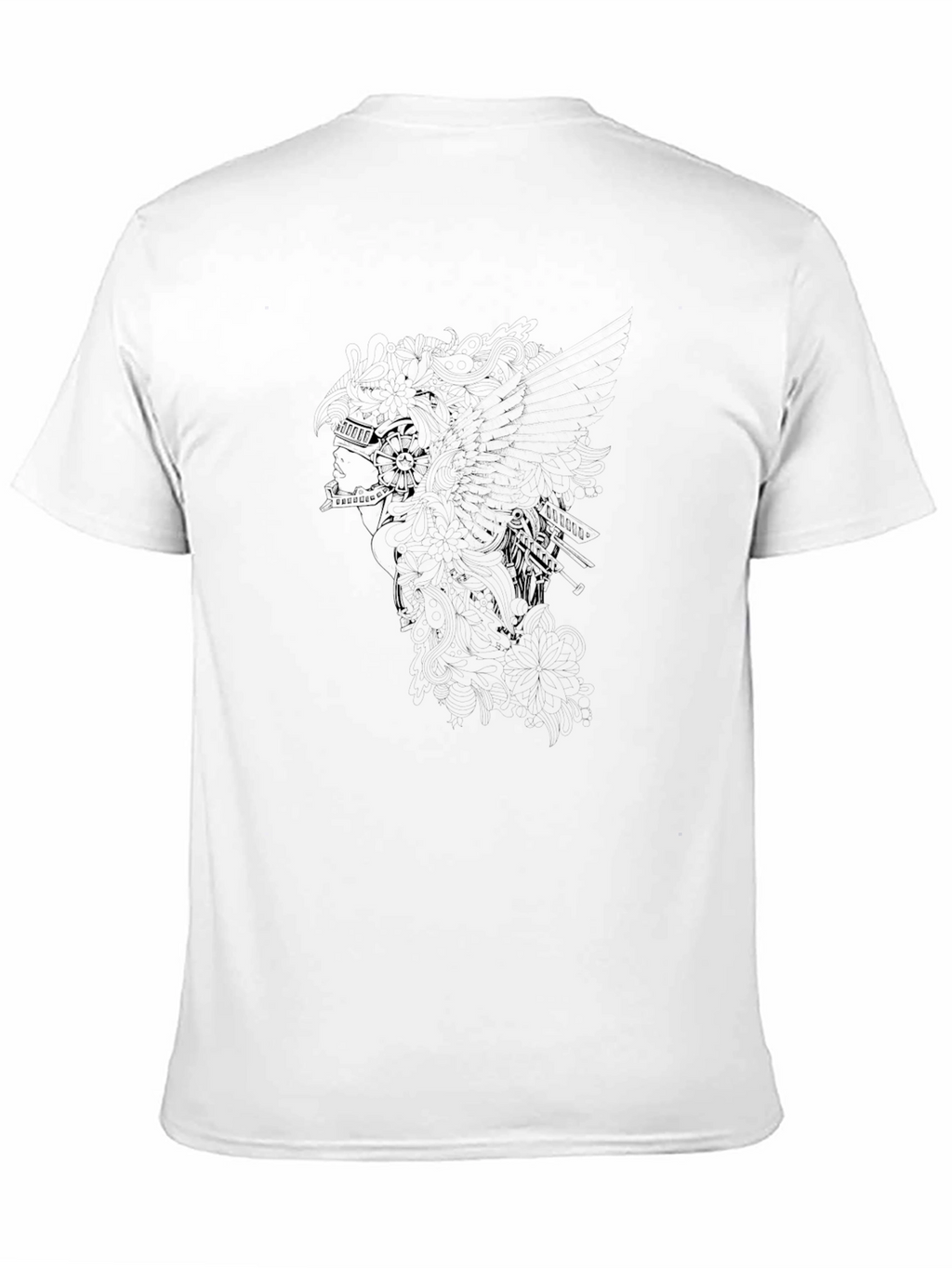 Mens Black Graphic Print Tee