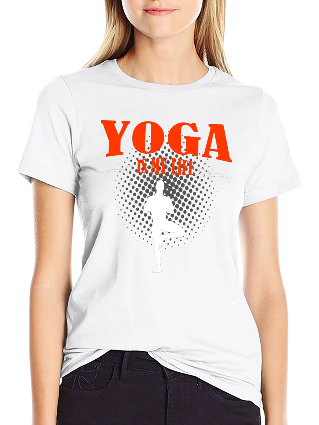 Yoga Is My Life Black Graphic T-Shirt