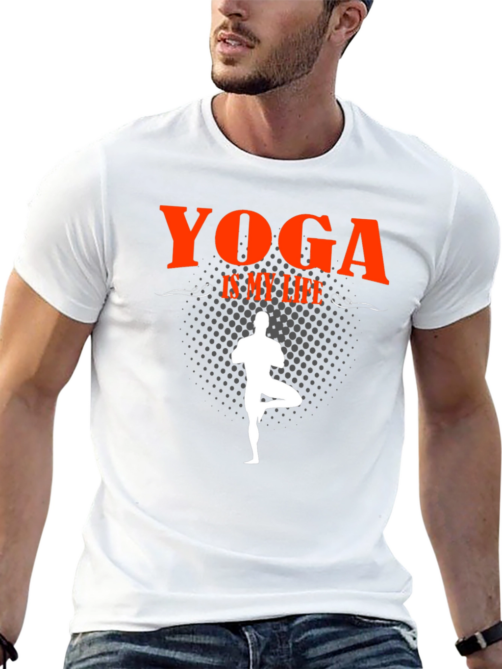 Yoga Is My Life Black Graphic T-Shirt