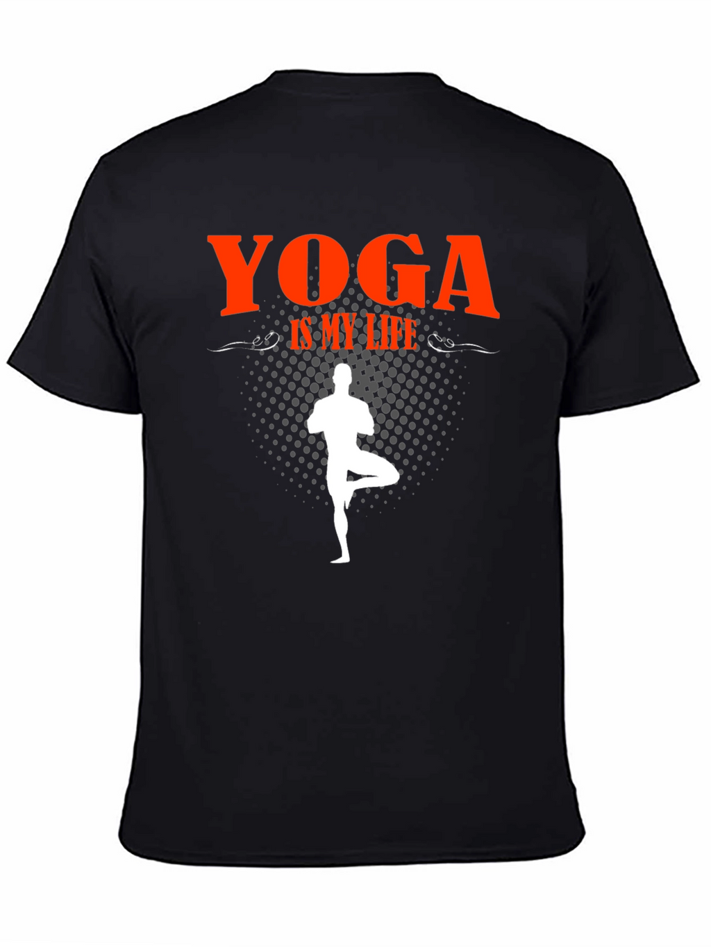 Yoga Is My Life Black Graphic T-Shirt