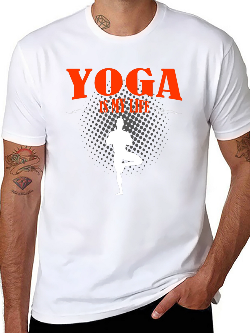 Yoga Is My Life Black Graphic T-Shirt