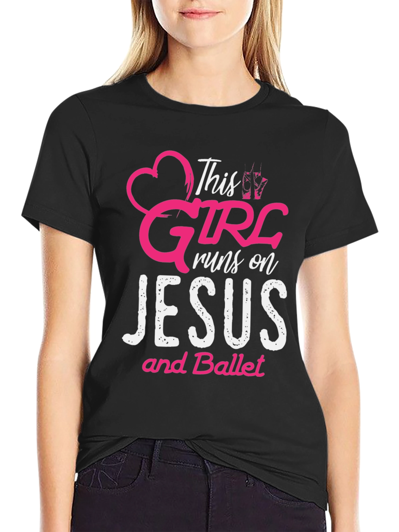 This Girl Runs on Jesus and Ballet T-Shirt