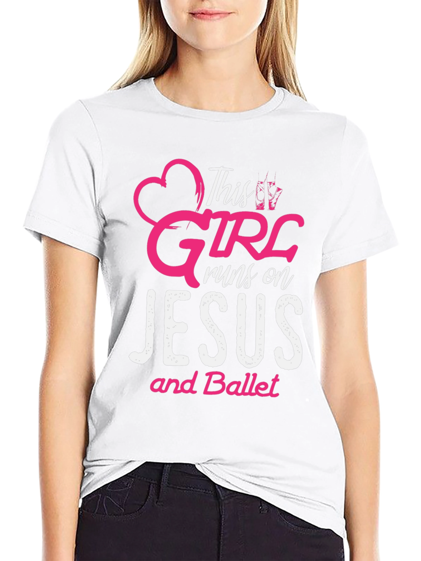 This Girl Runs on Jesus and Ballet T-Shirt