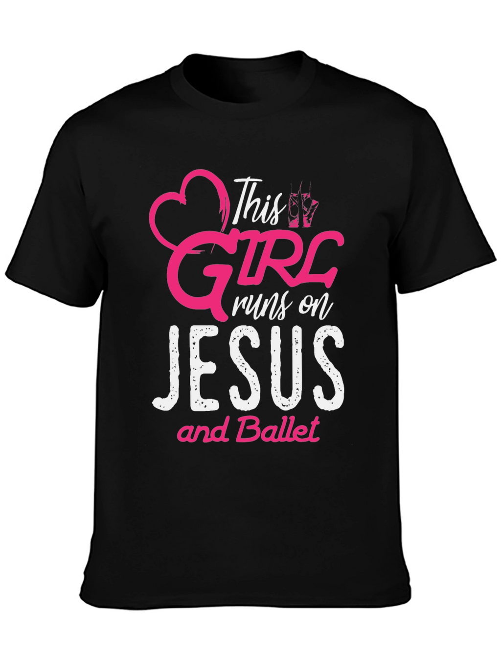 This Girl Runs on Jesus and Ballet T-Shirt