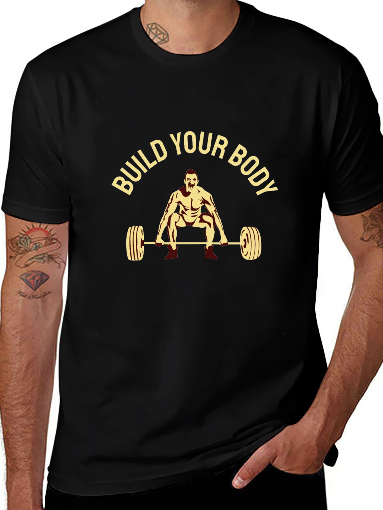 Build Your Body Graphic Tee - Black