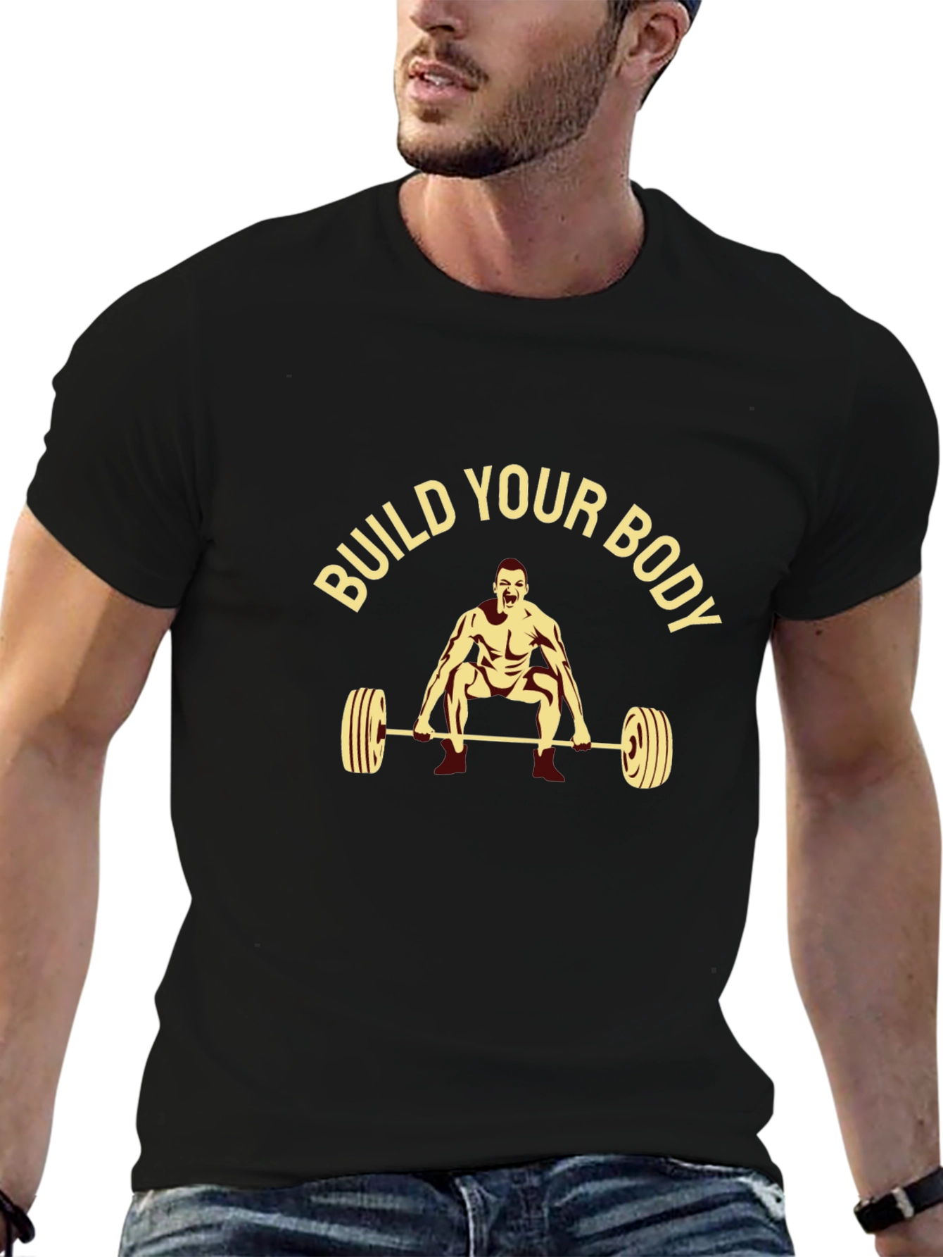 Build Your Body Graphic Tee - Black