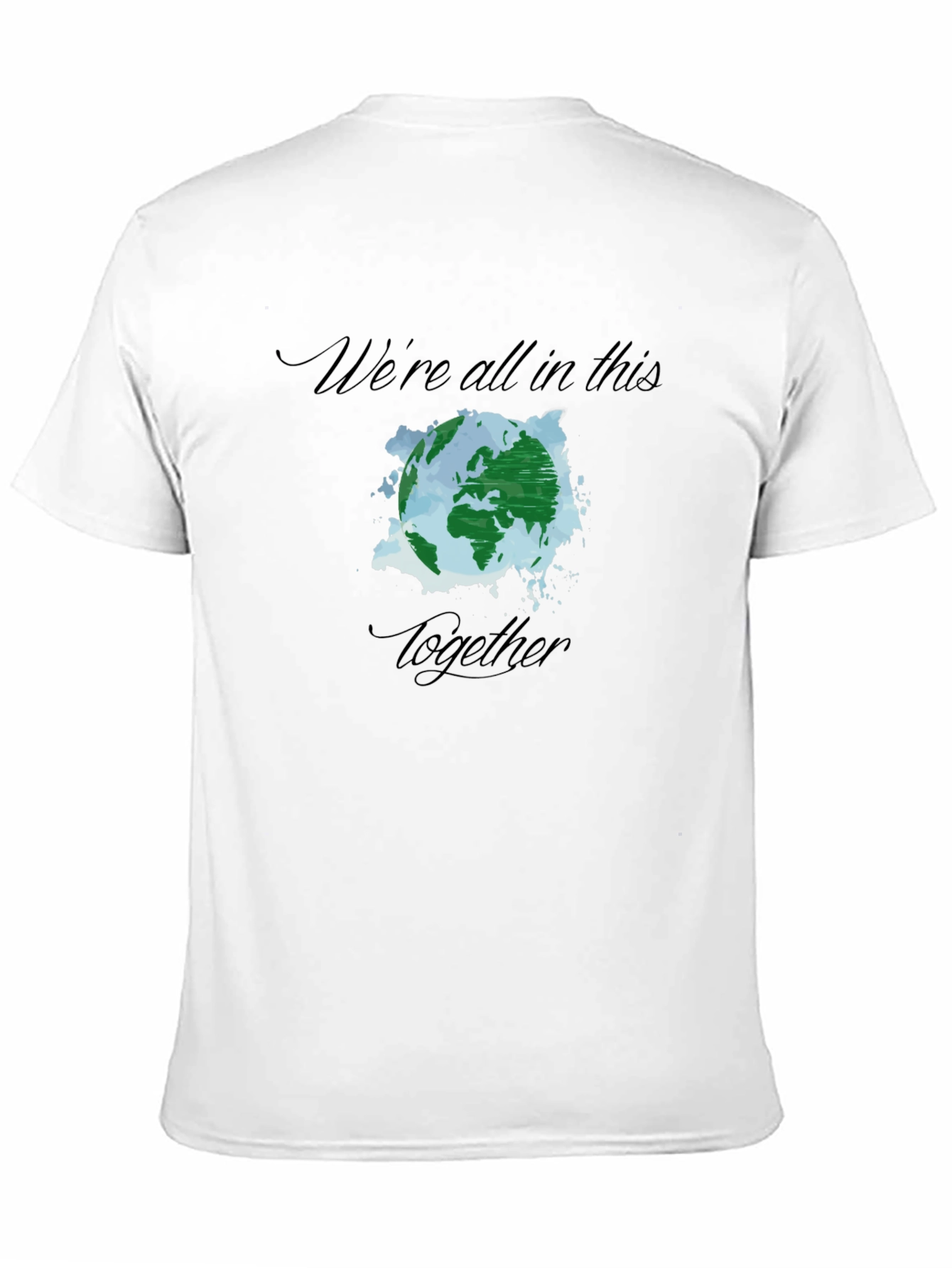 Earth Together T-Shirt -  Unisex Black Tee