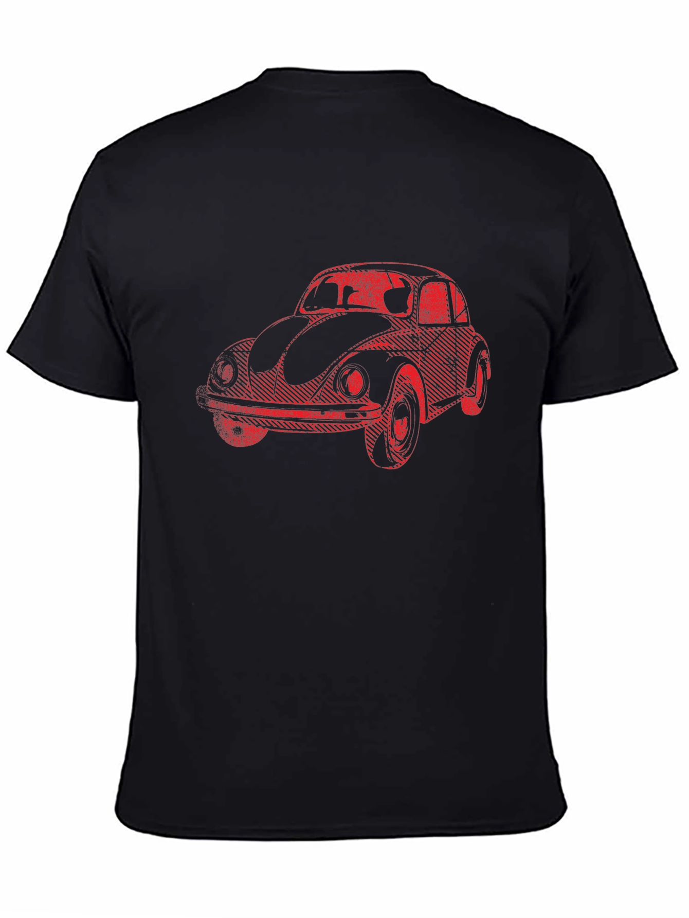 Vintage Beetle Car Graphic Tee - Black
