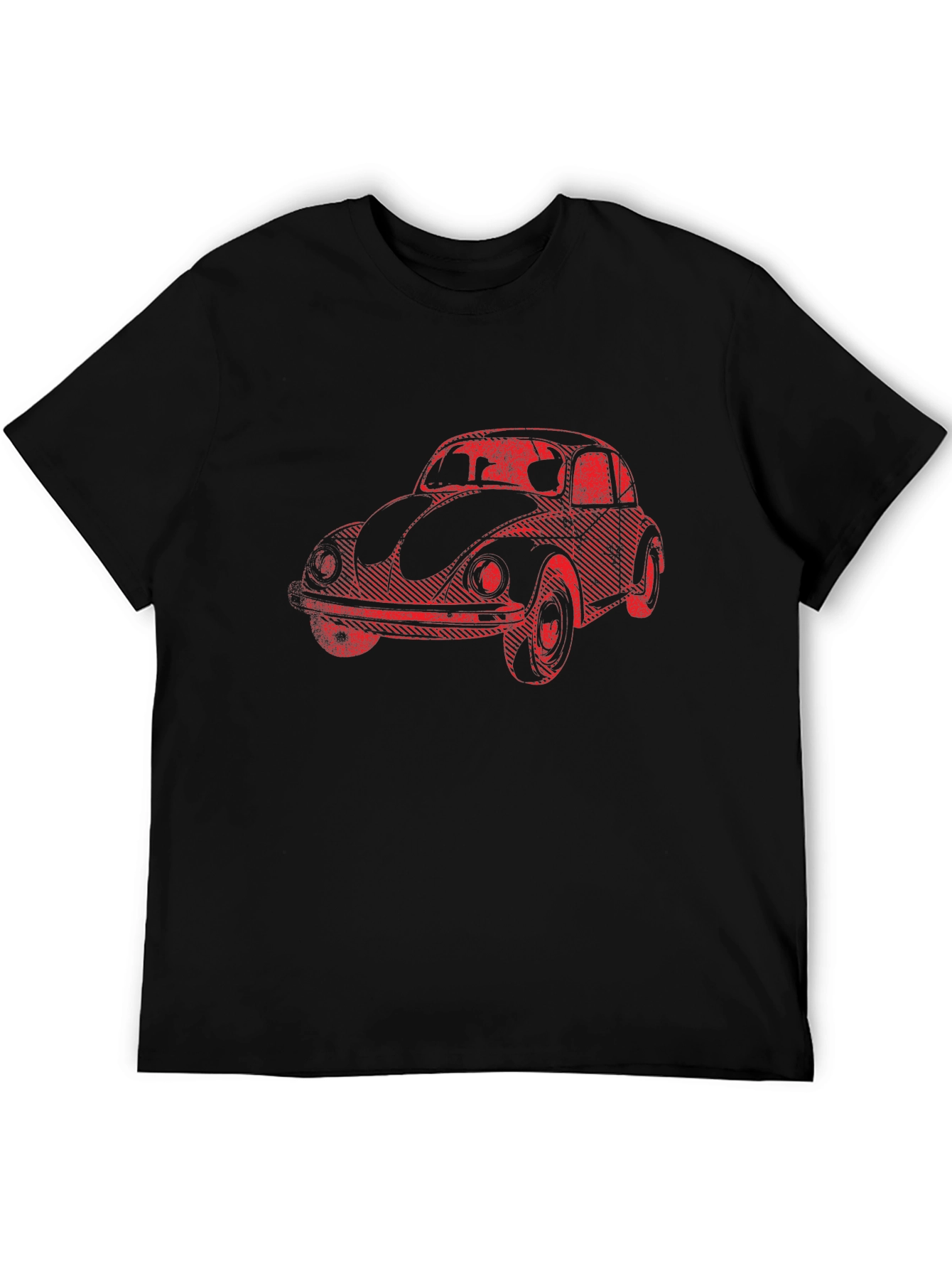 Vintage Beetle Car Graphic Tee - Black