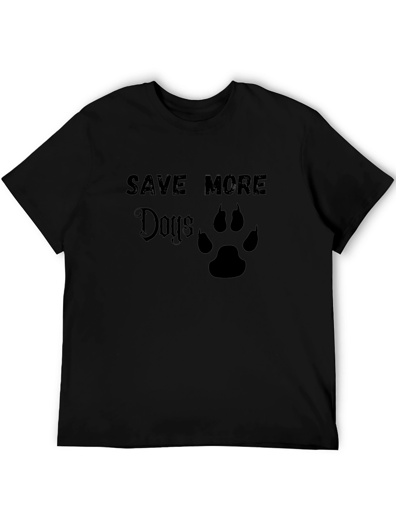 Save More Dogs T-Shirt - Paw Print Design