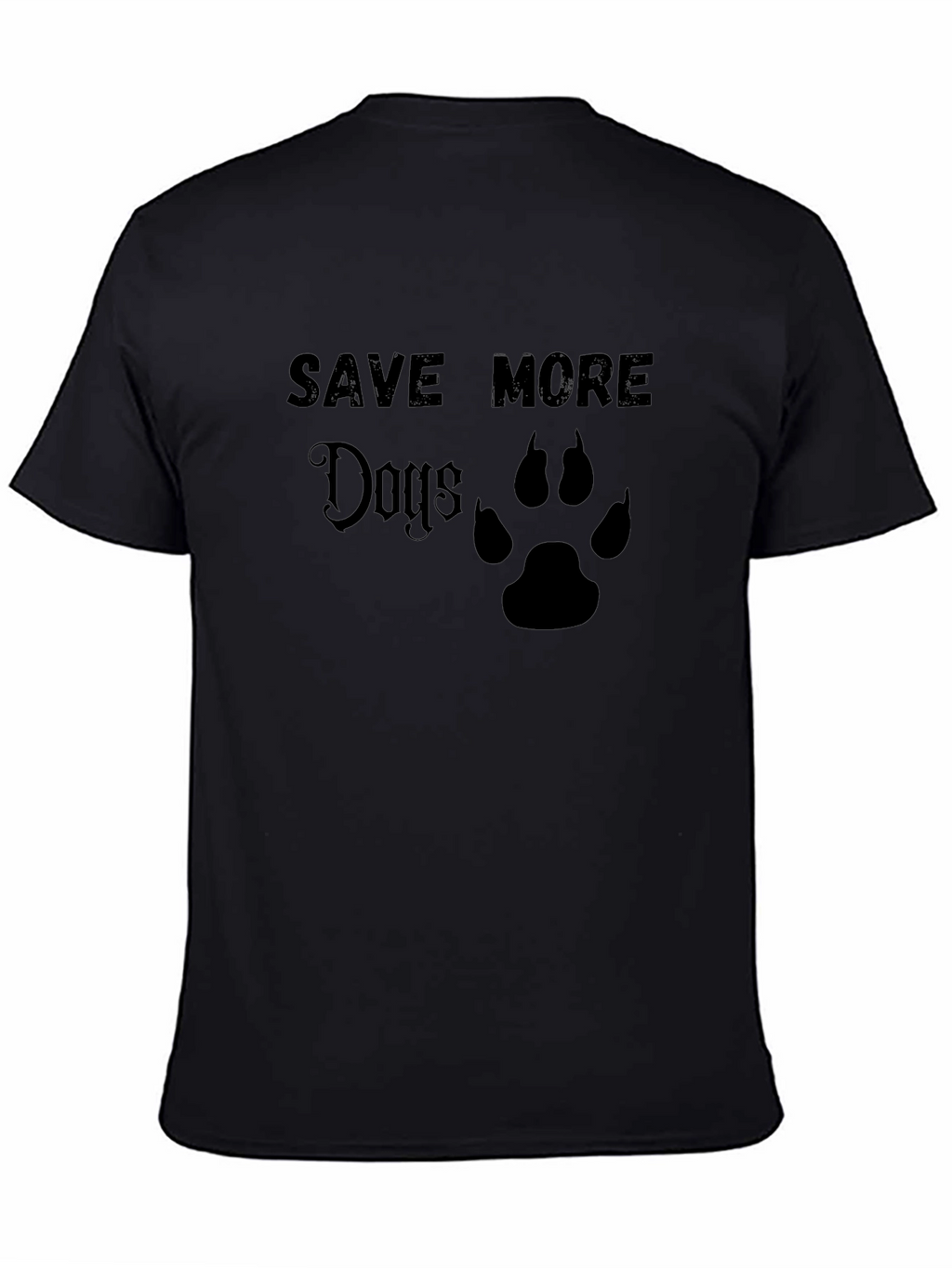 Save More Dogs T-Shirt - Paw Print Design
