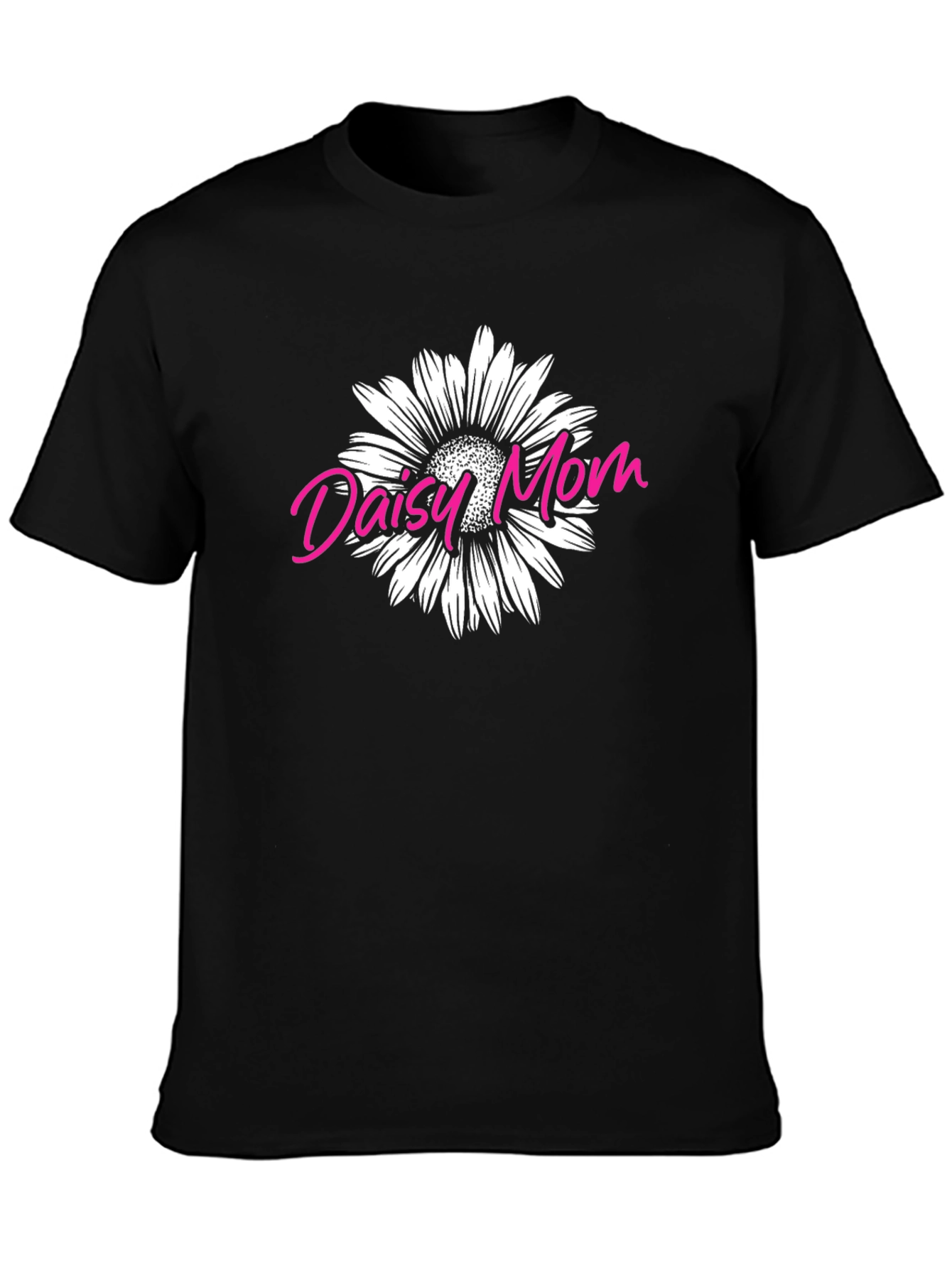 Daisy Mom Graphic Tee - Black Unisex Shirt