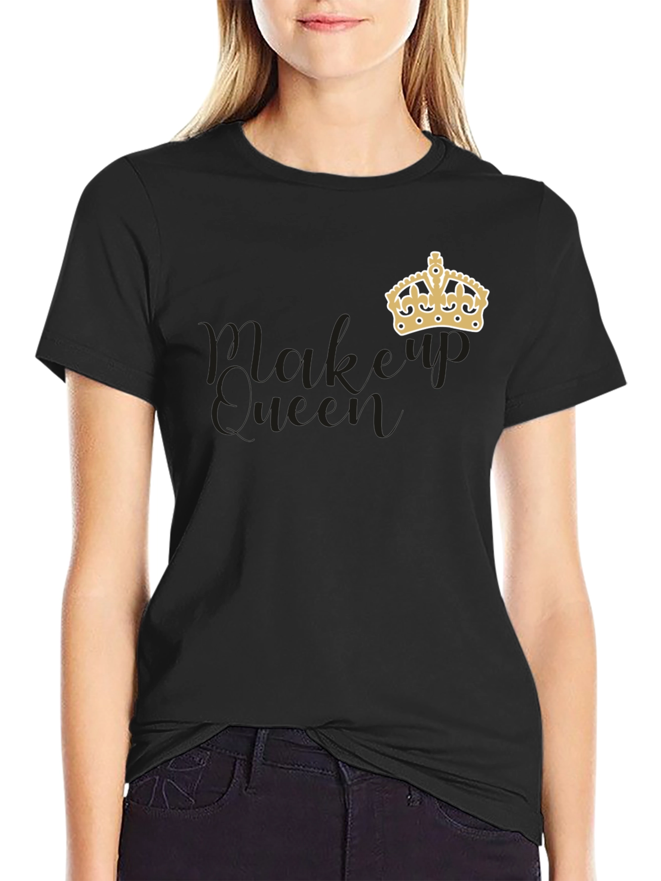 Makeup Queen Crown Graphic Tee - Stylish & Comfortable