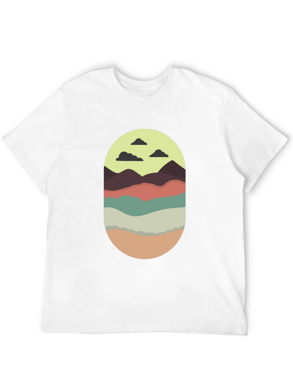 Nature Graphic Black Crew Neck T-Shirt