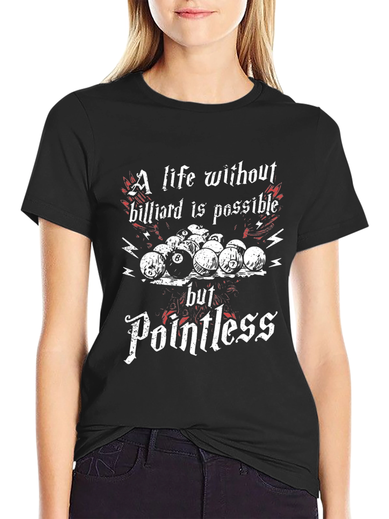 Billiard T-Shirt: A Life Without Billiard is Pointless Tee