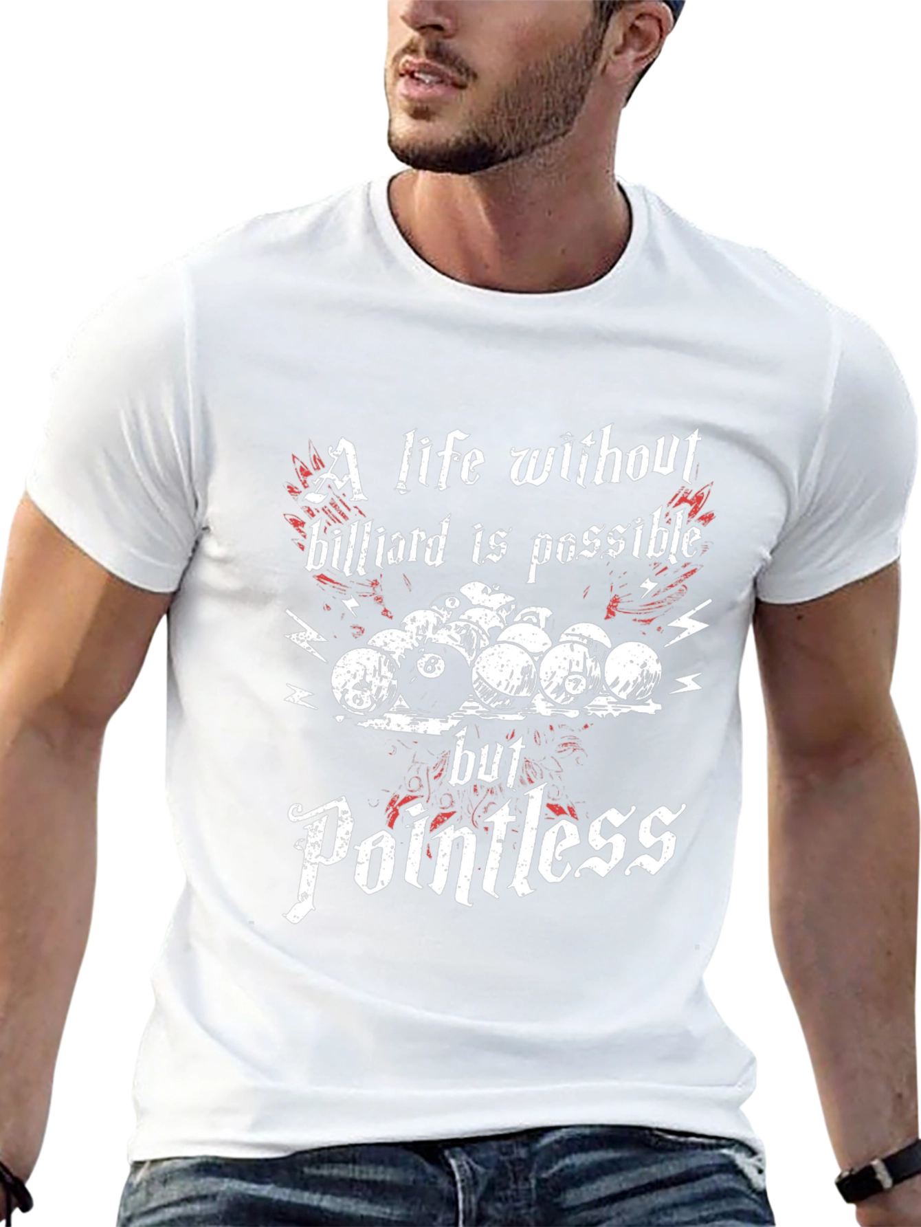 Billiard T-Shirt: A Life Without Billiard is Pointless Tee