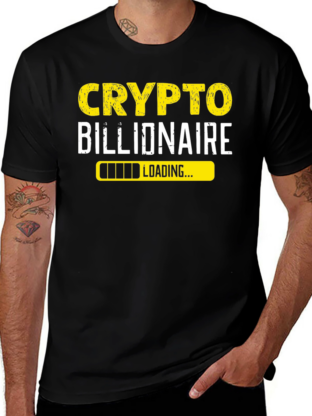 Crypto Billionaire Loading T-Shirt - Black