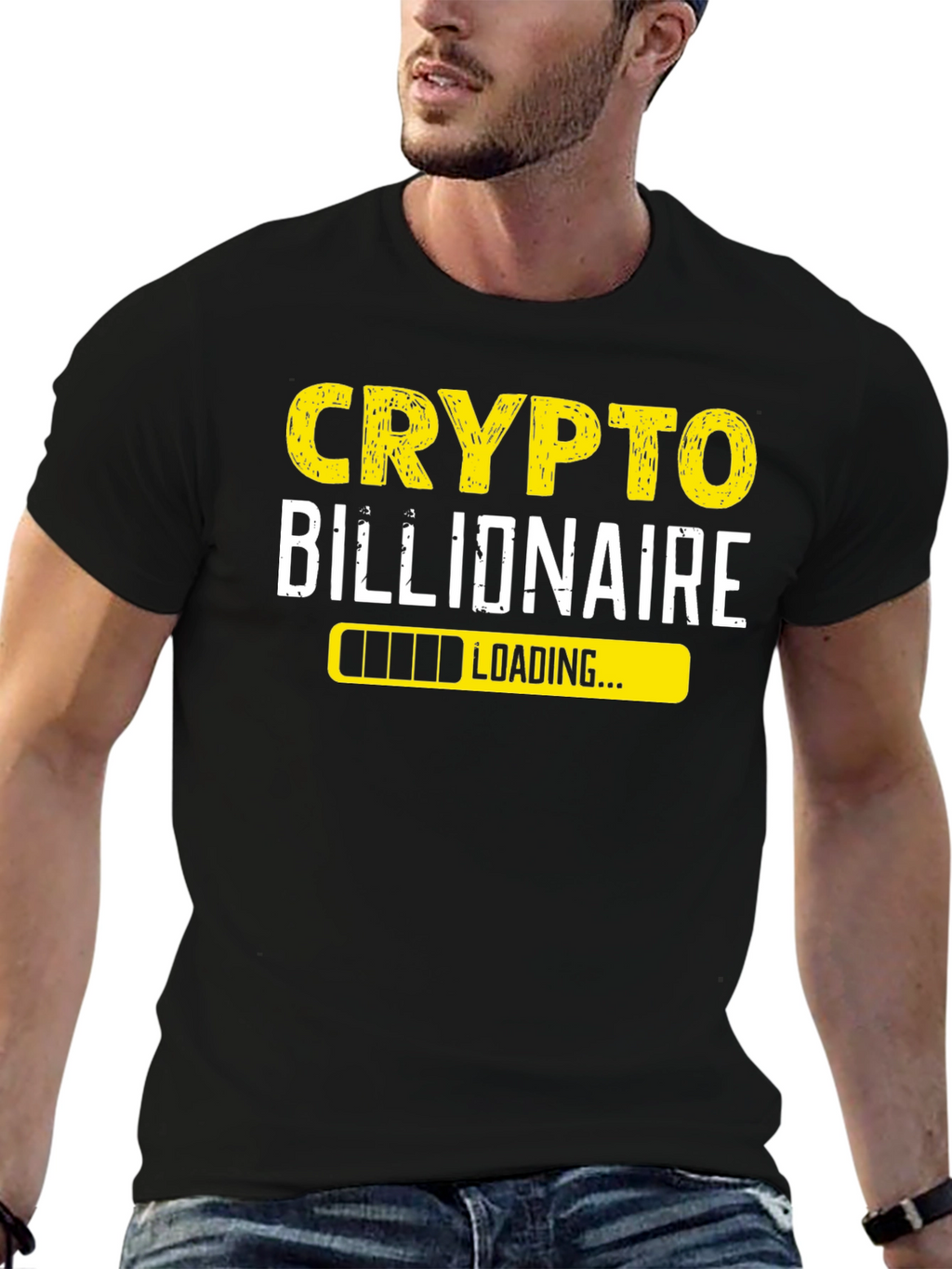 Crypto Billionaire Loading T-Shirt - Black