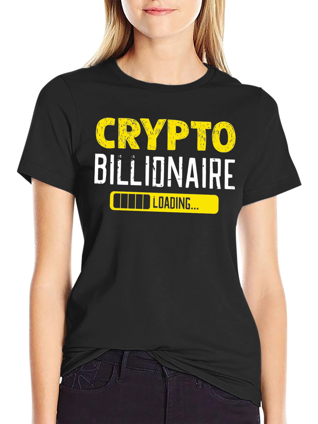 Crypto Billionaire Loading T-Shirt - Black
