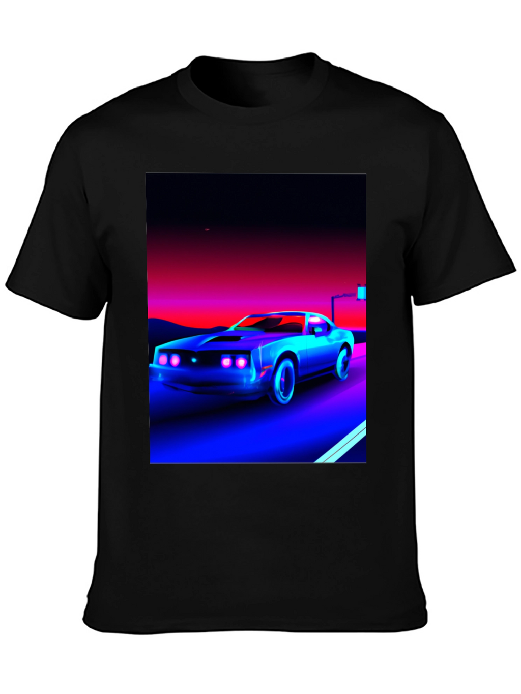 Retro Car Graphic Tee - Black