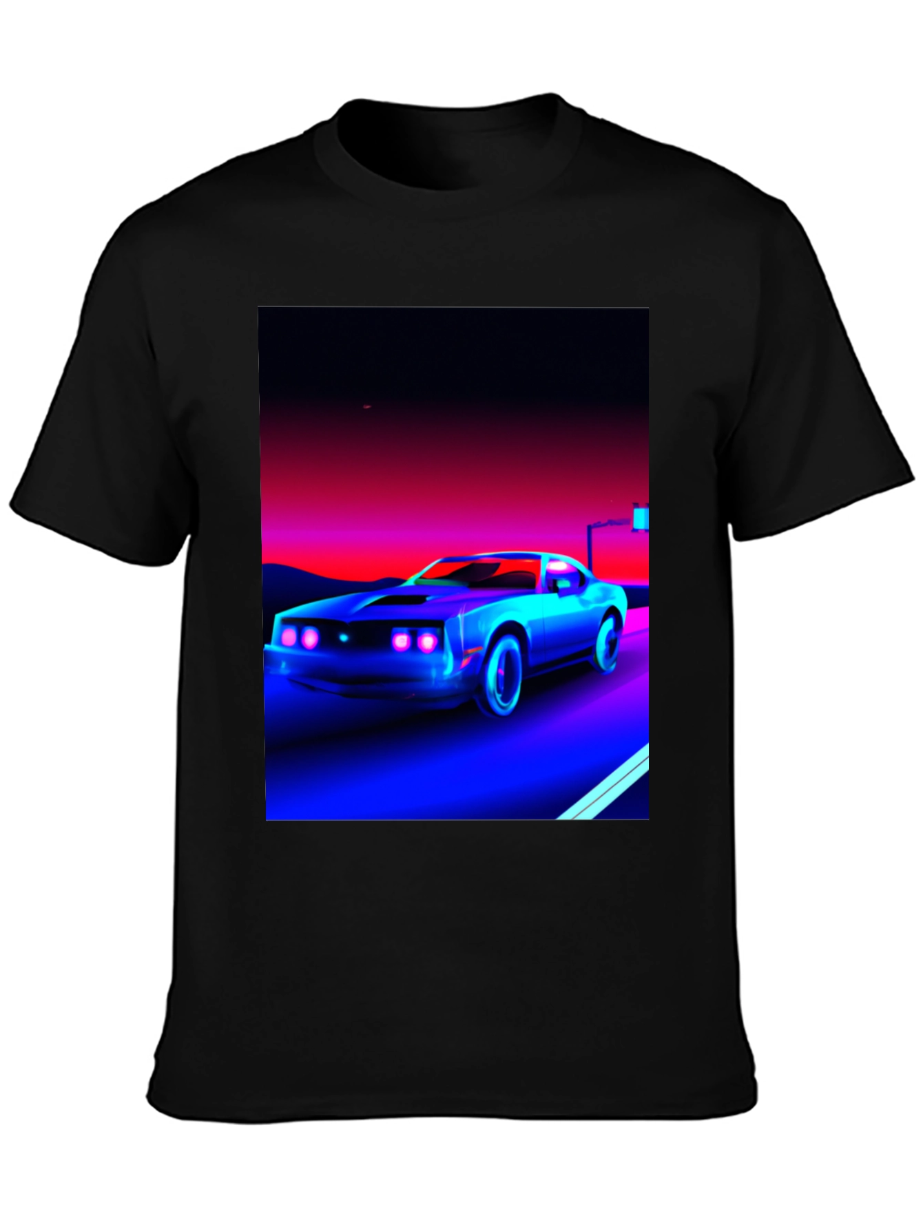 Retro Car Graphic Tee - Black