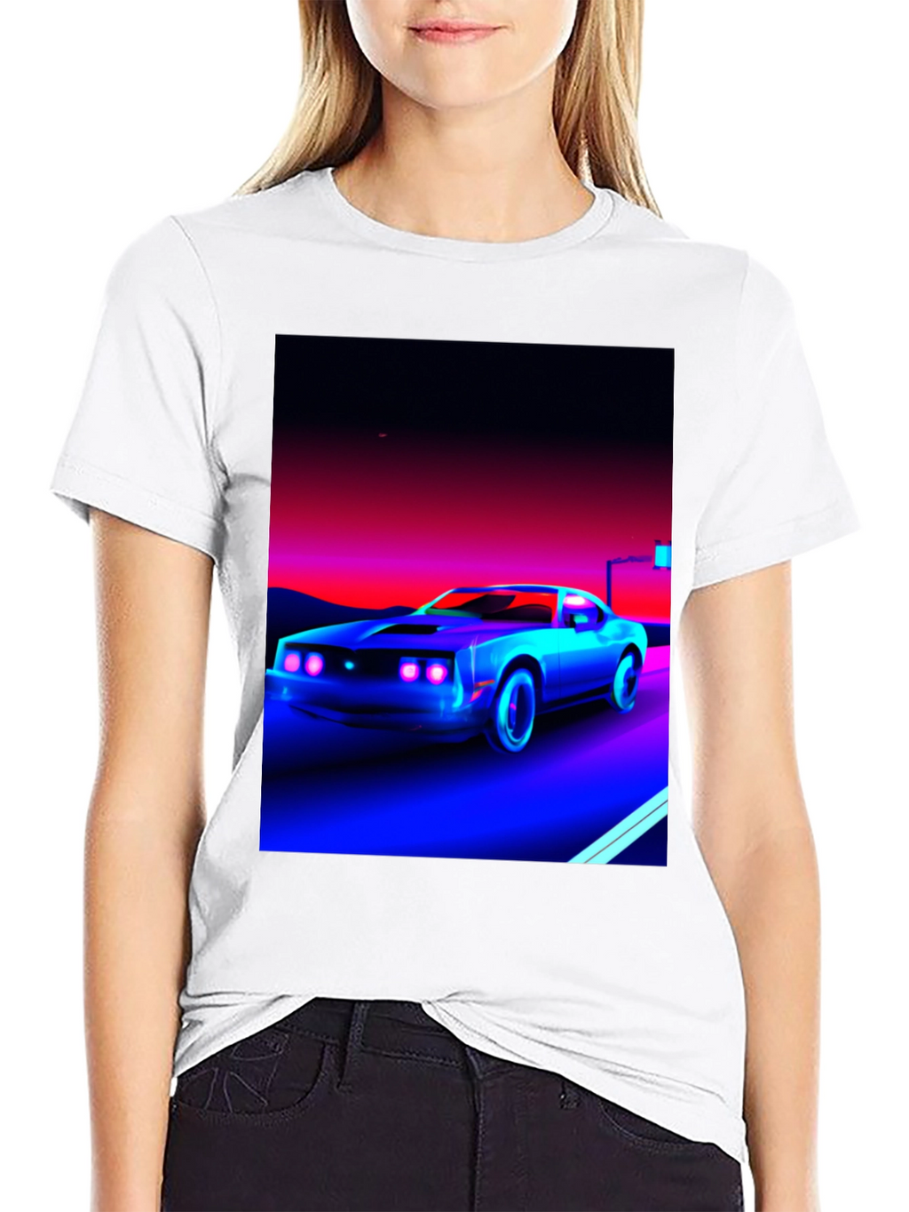 Retro Car Graphic Tee - Black