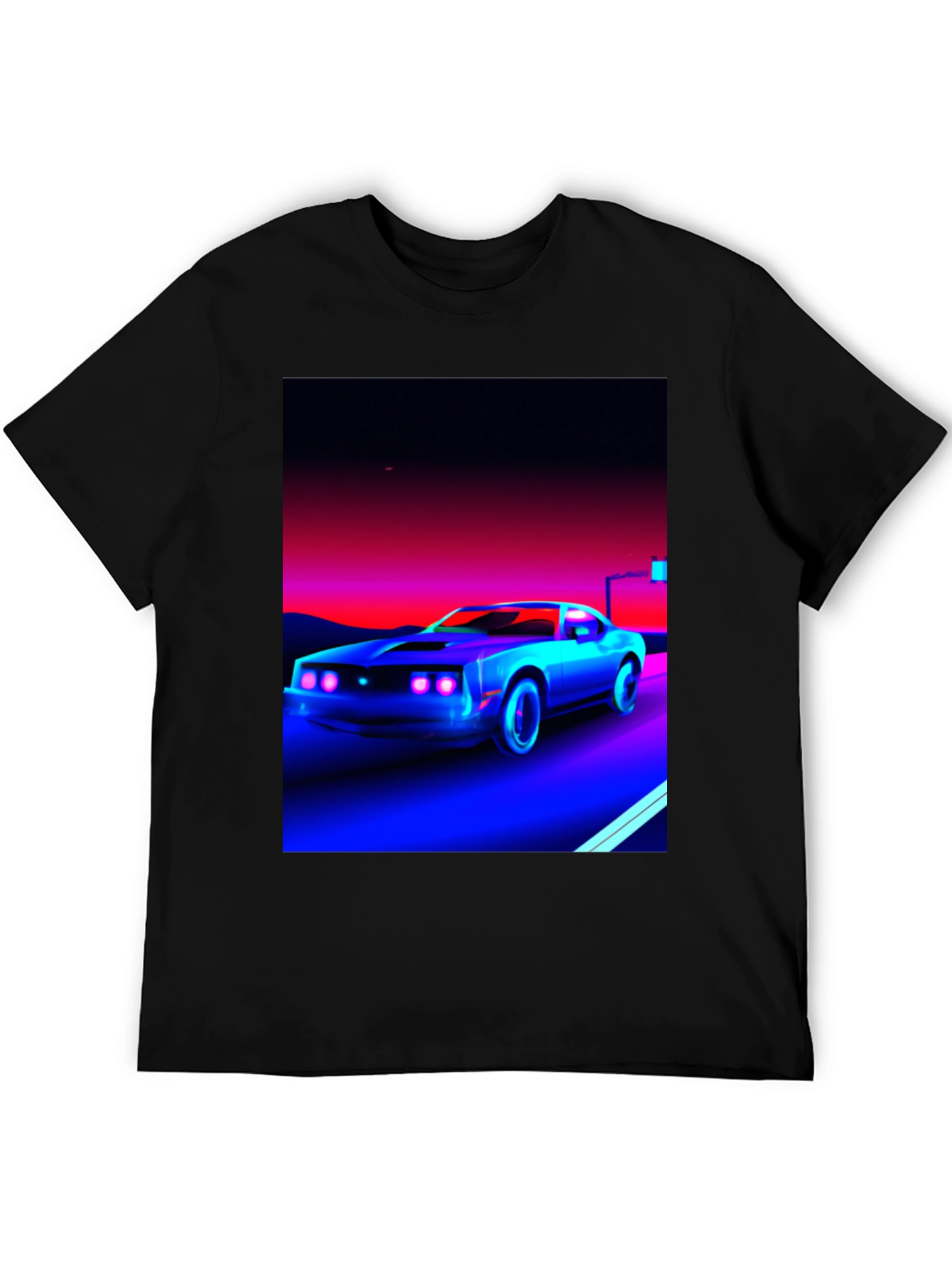 Retro Car Graphic Tee - Black