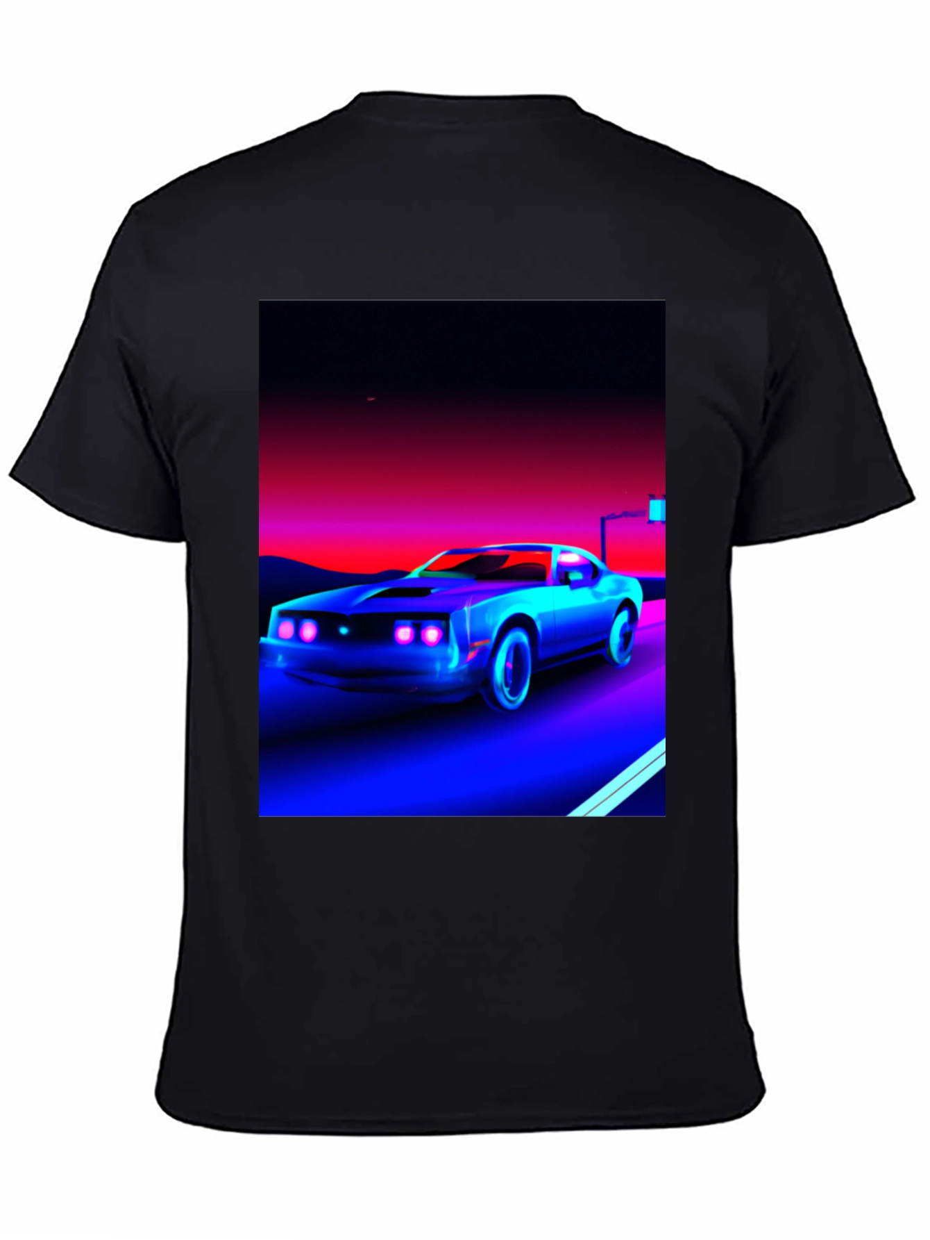 Retro Car Graphic Tee - Black