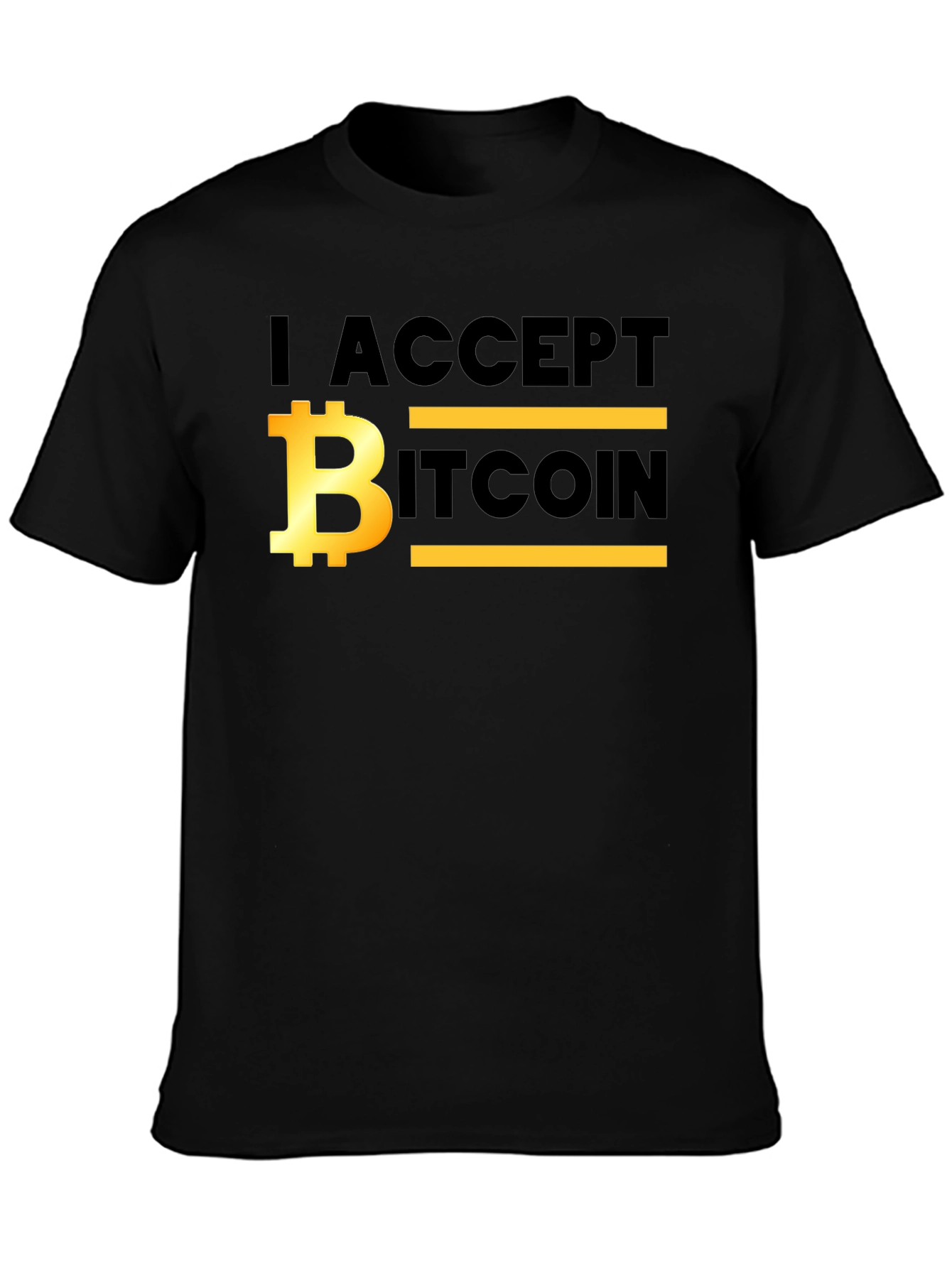 I Accept Bitcoin T-Shirt - Crypto Fan Apparel