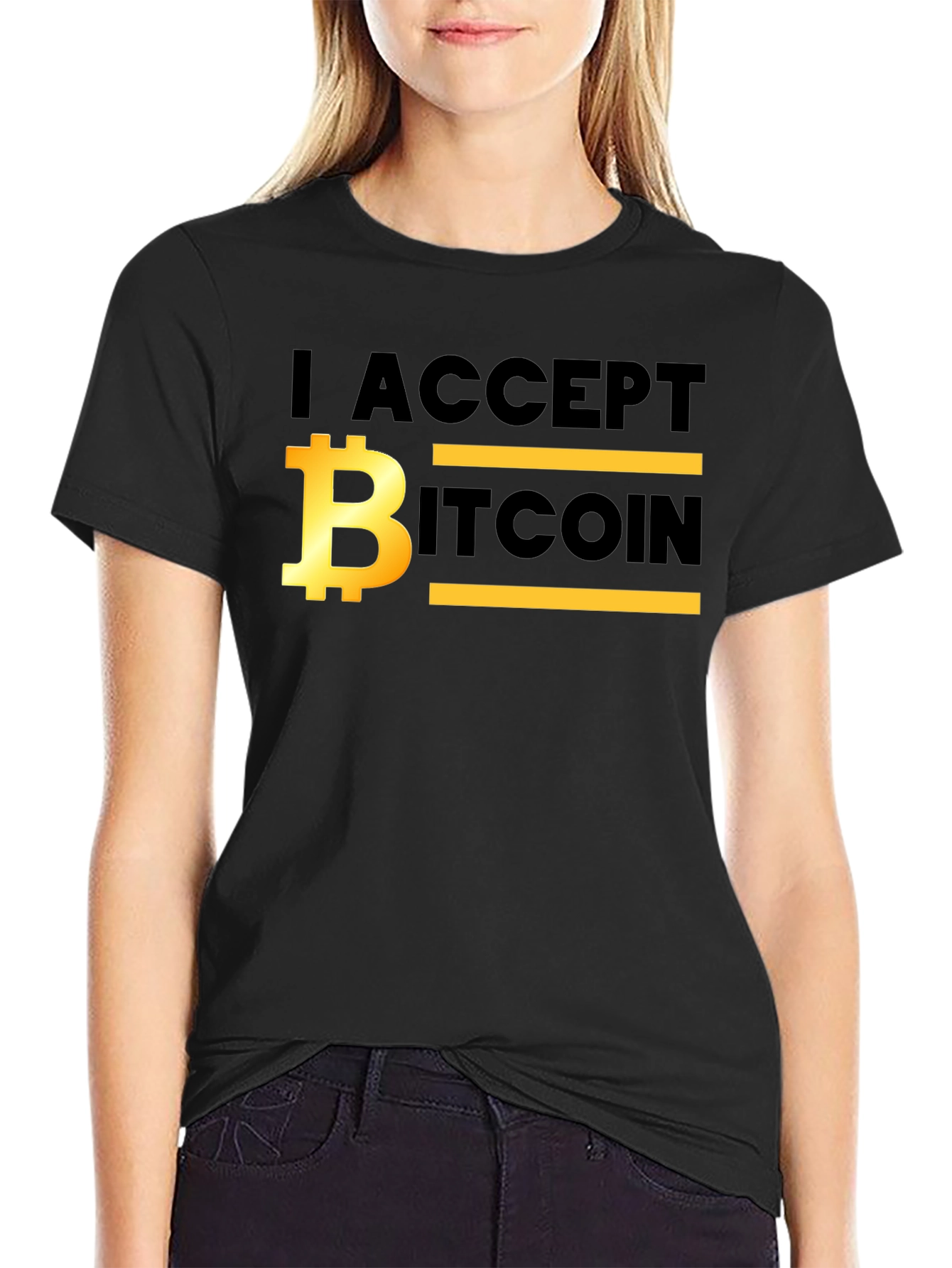 I Accept Bitcoin T-Shirt - Crypto Fan Apparel