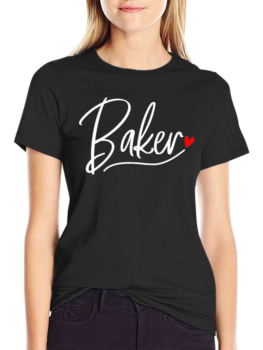 Baker Heart Graphic Black T-Shirt