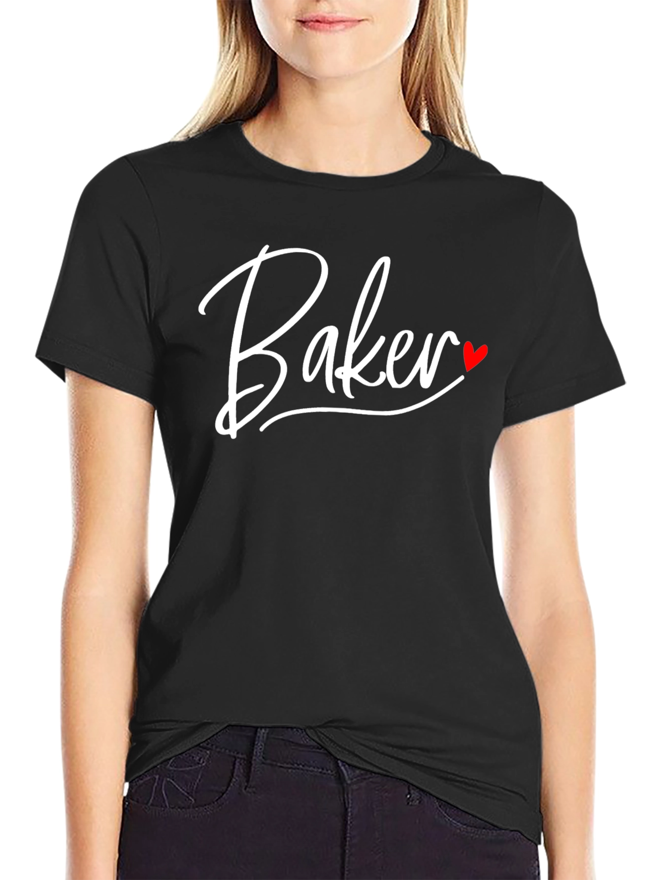 Baker Heart Graphic Black T-Shirt
